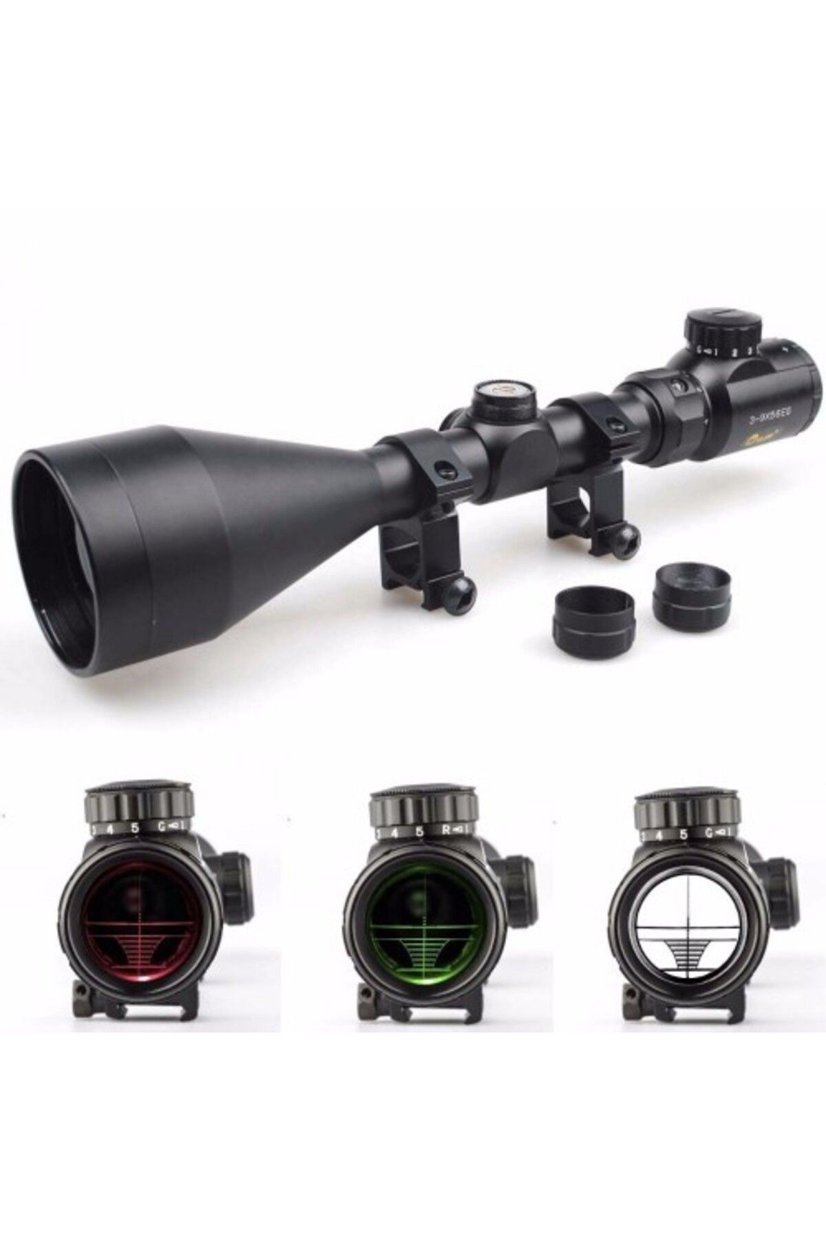 Fixport 3-9X56Eg Yüksek Kaliteli Çıft Işık Kırmızı Yeşil Kaynaklı Avcılık Süfer Tfek Dürbün B