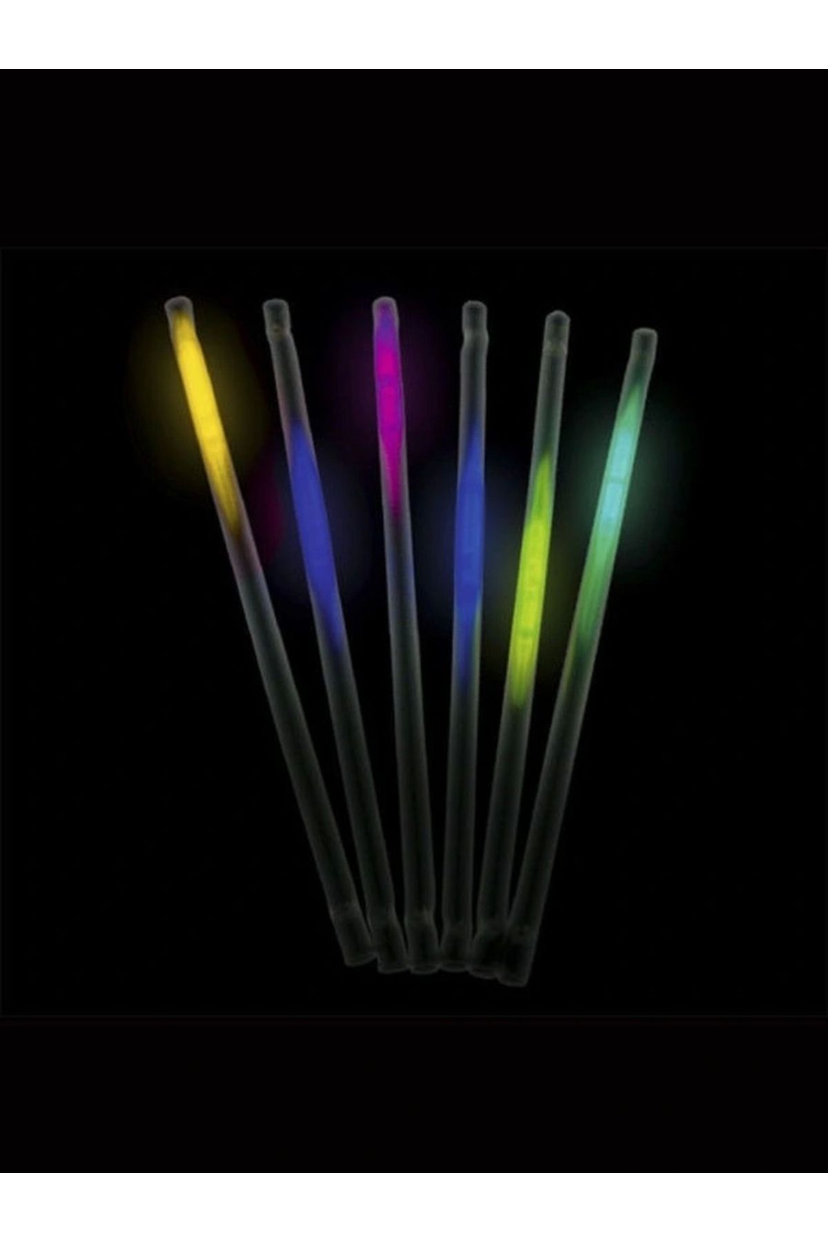 OurStyles Karanlıkta Parlayan Glow Fosforlu Pipet 3 Renk 3 Adet
