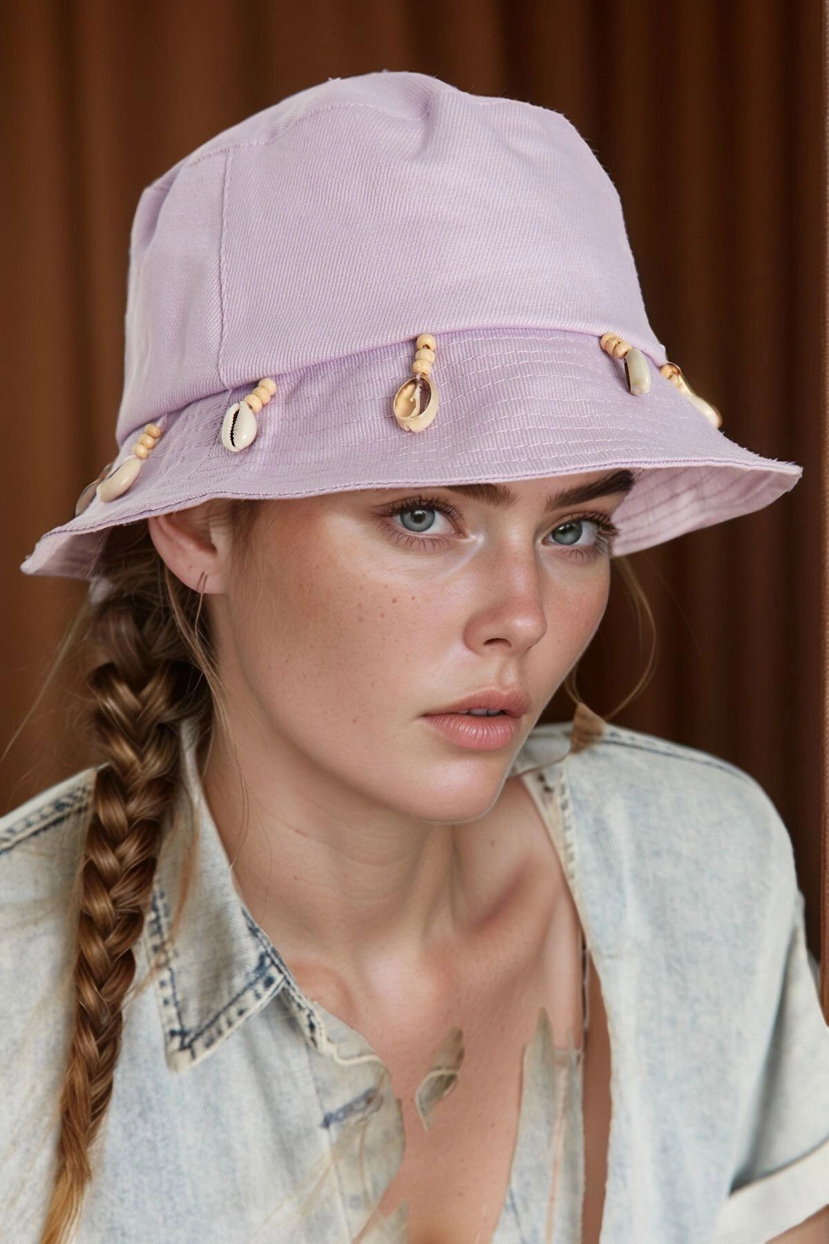 bacc Lila Deniz Kabuğu Püsküllü Bucket Şapka BCNSV-2514230