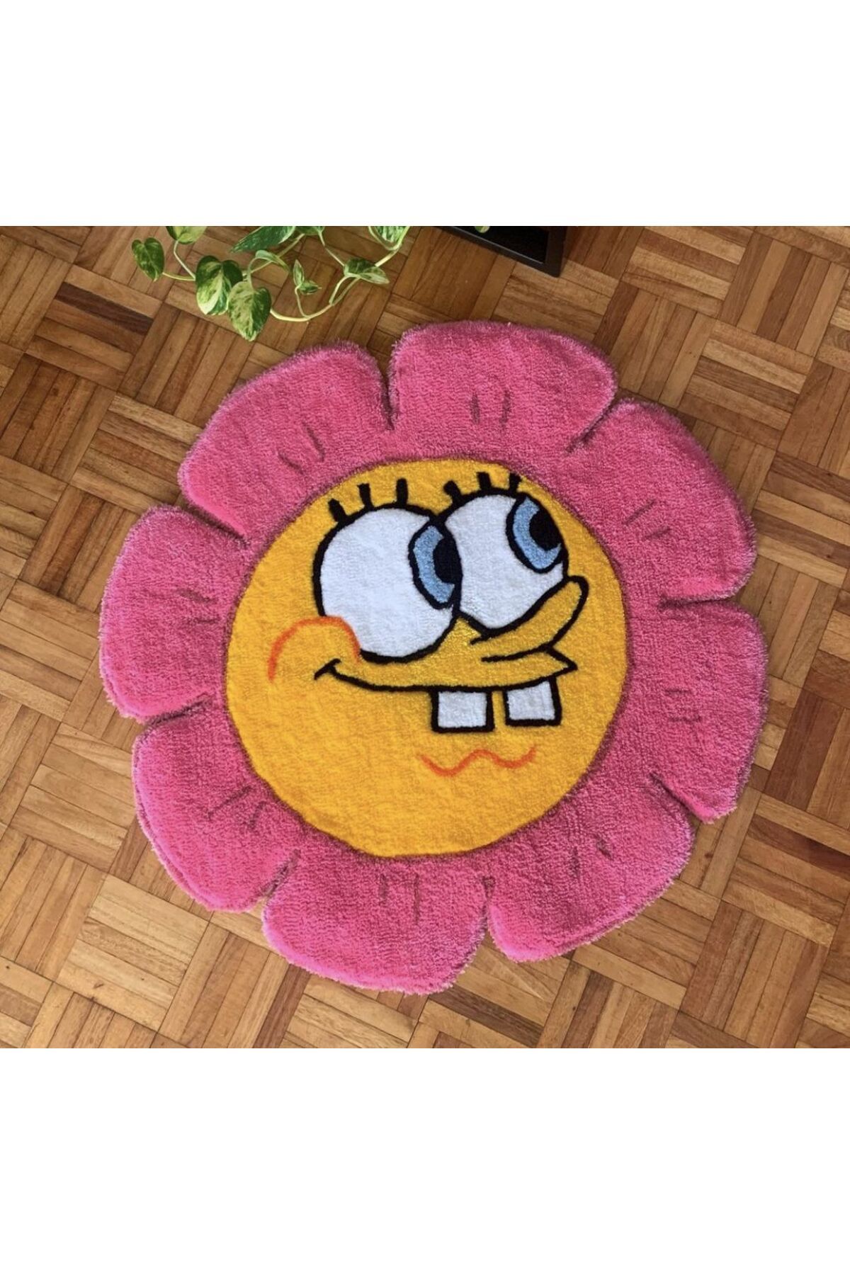 Afro Dekorasyon Sünger Bob Halı , Tufting Halı , Ev Dekoru , Bohem Halı , Cartoon , Sponge Bob