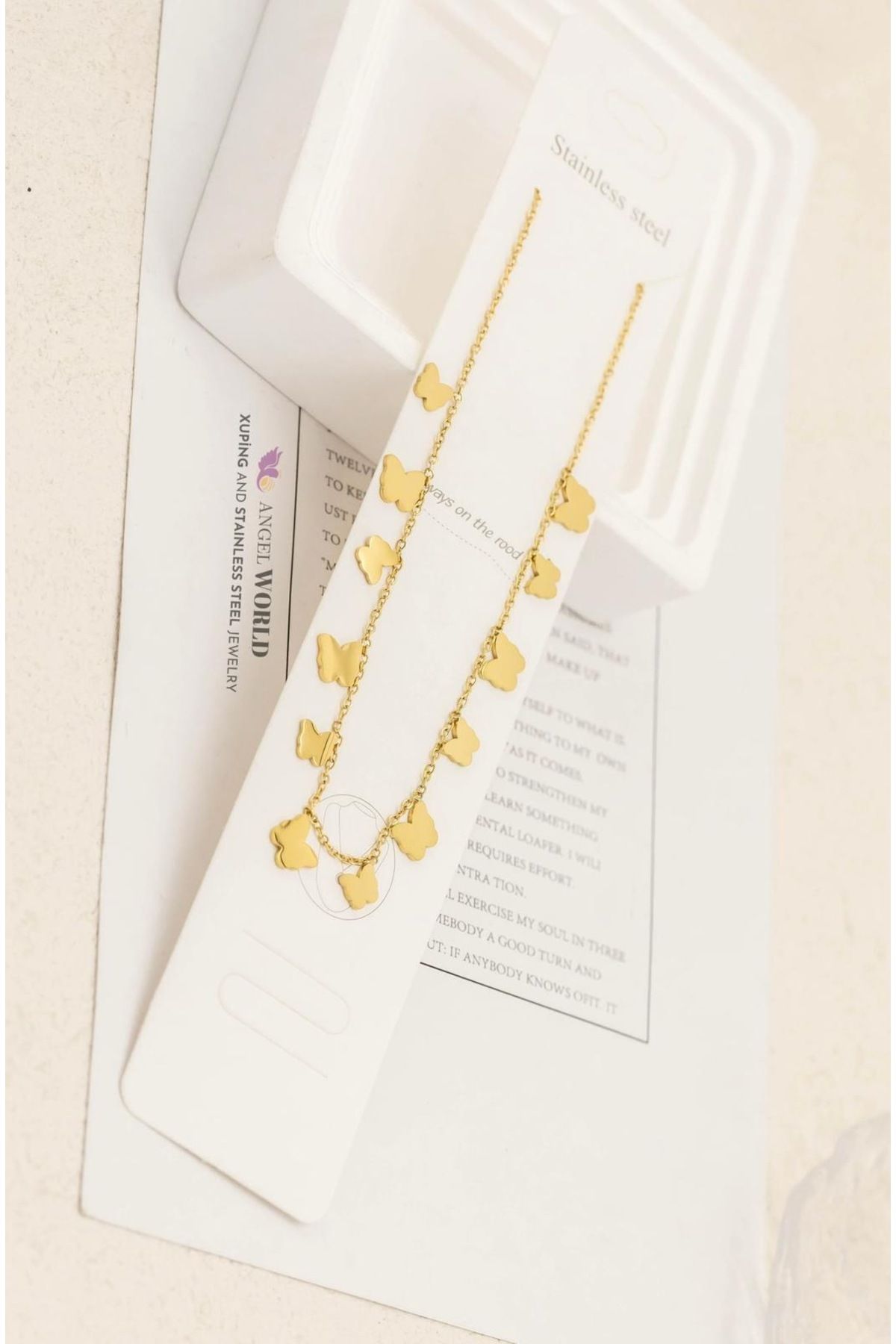 DAZLİNGACCESSORY Çelik kelebek Kolye
