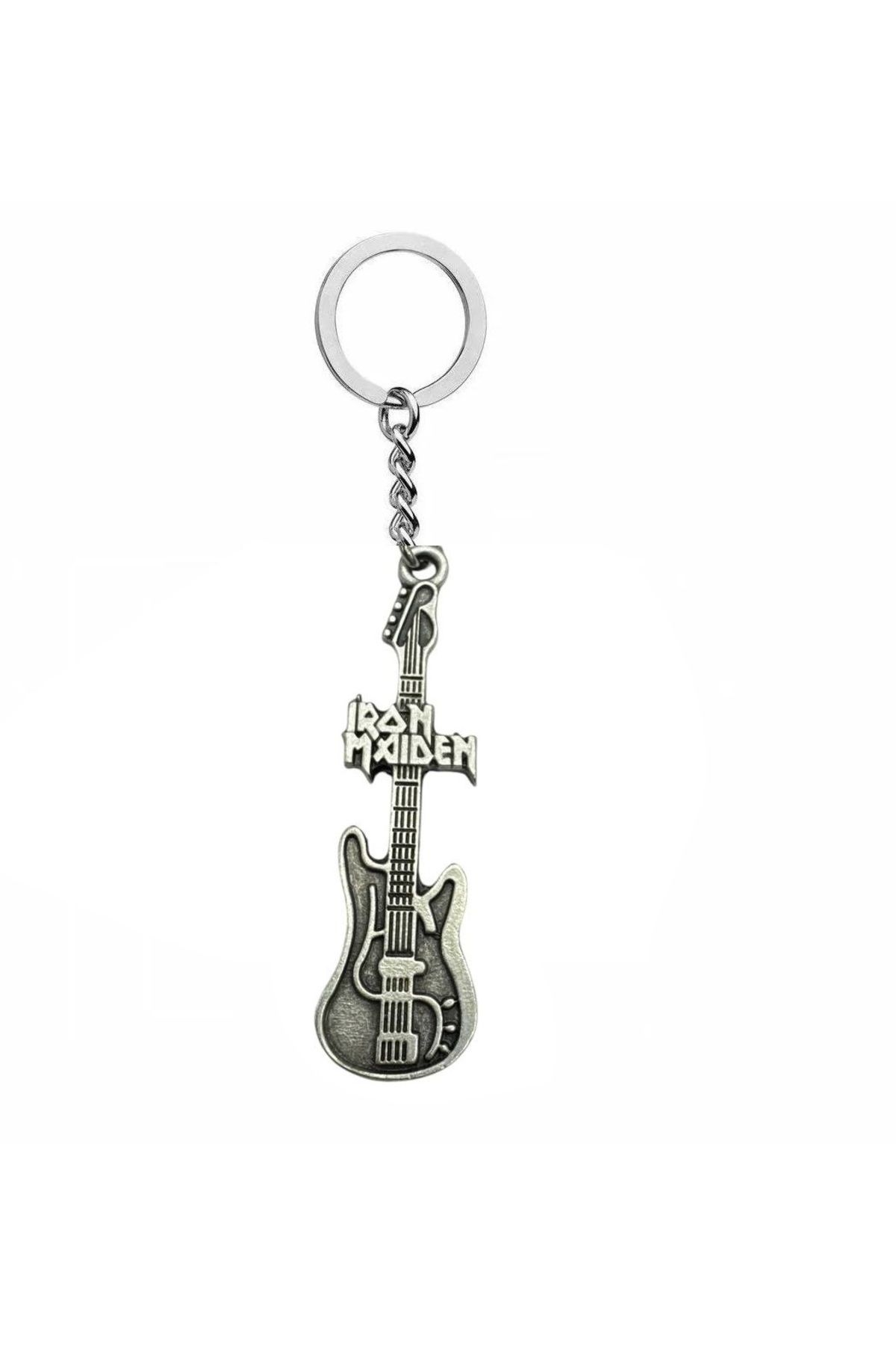 Herşey Nota İron Maiden Temalı Elektro Gitar Anahtarlık – Metal Heavy Metal Rock Aksesuar