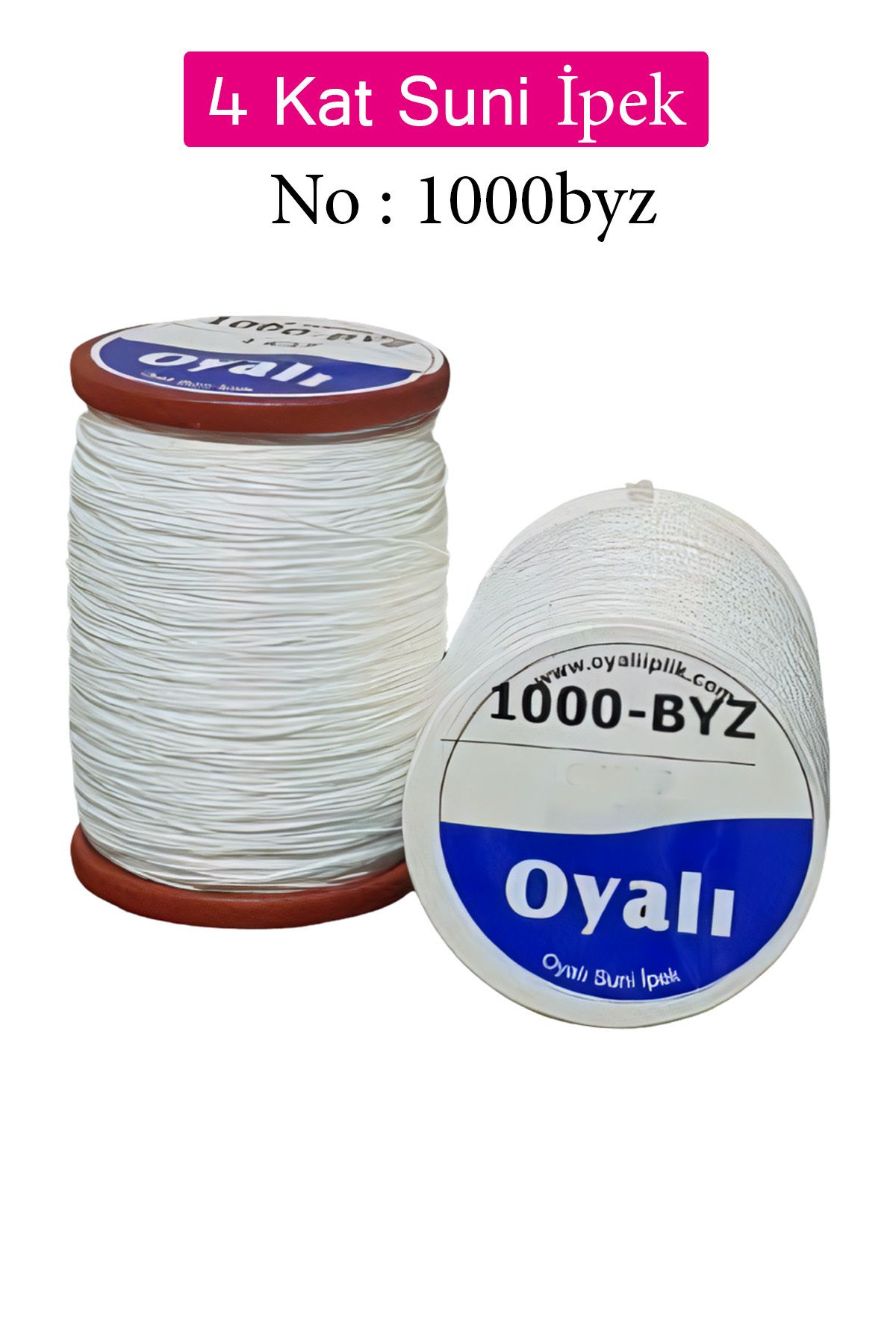 Angoravi Oyalı 4 Kat Suni İpek İplik İğne Oyası Boncuk İpi Tığ Oyası No:1000-BYZ