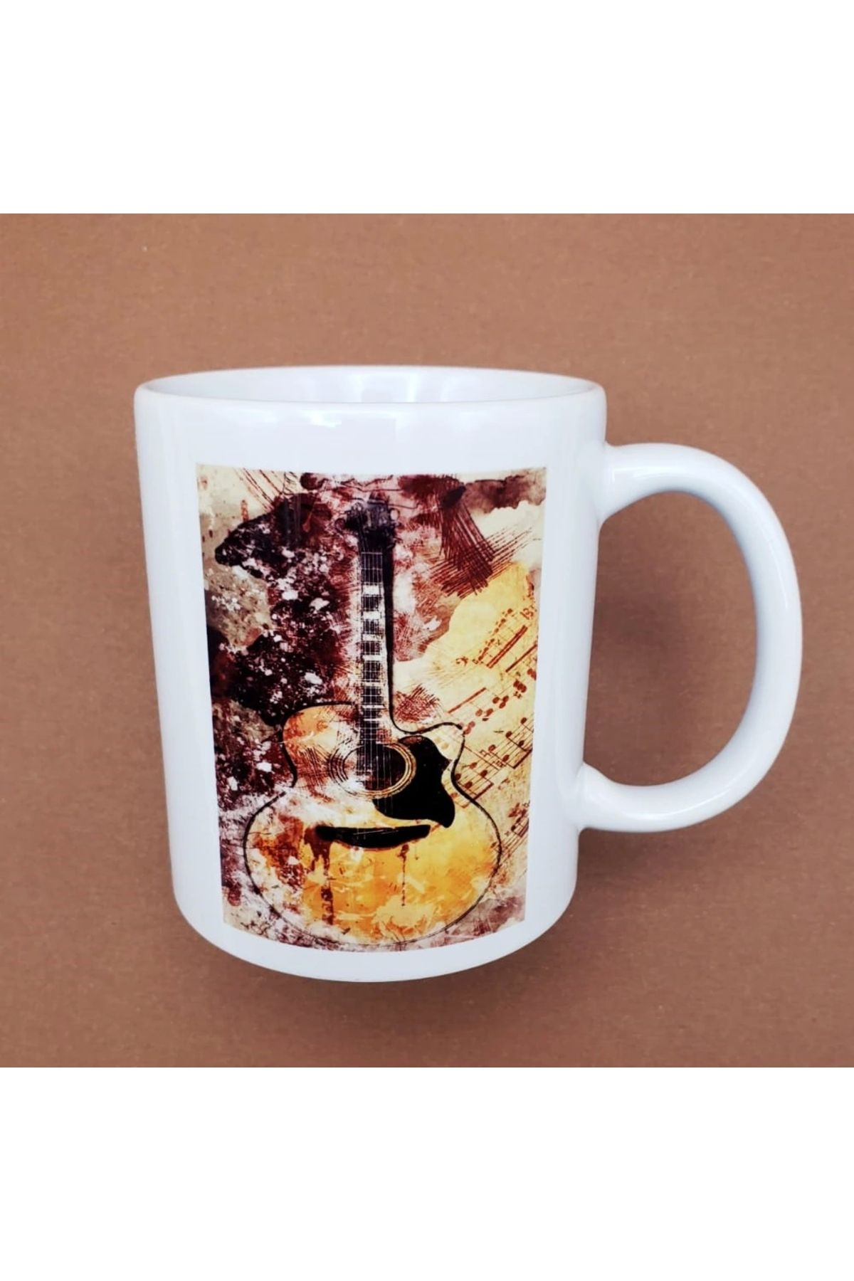 OurStyles Vintage Tasarım Gitar Baskılı Kupa