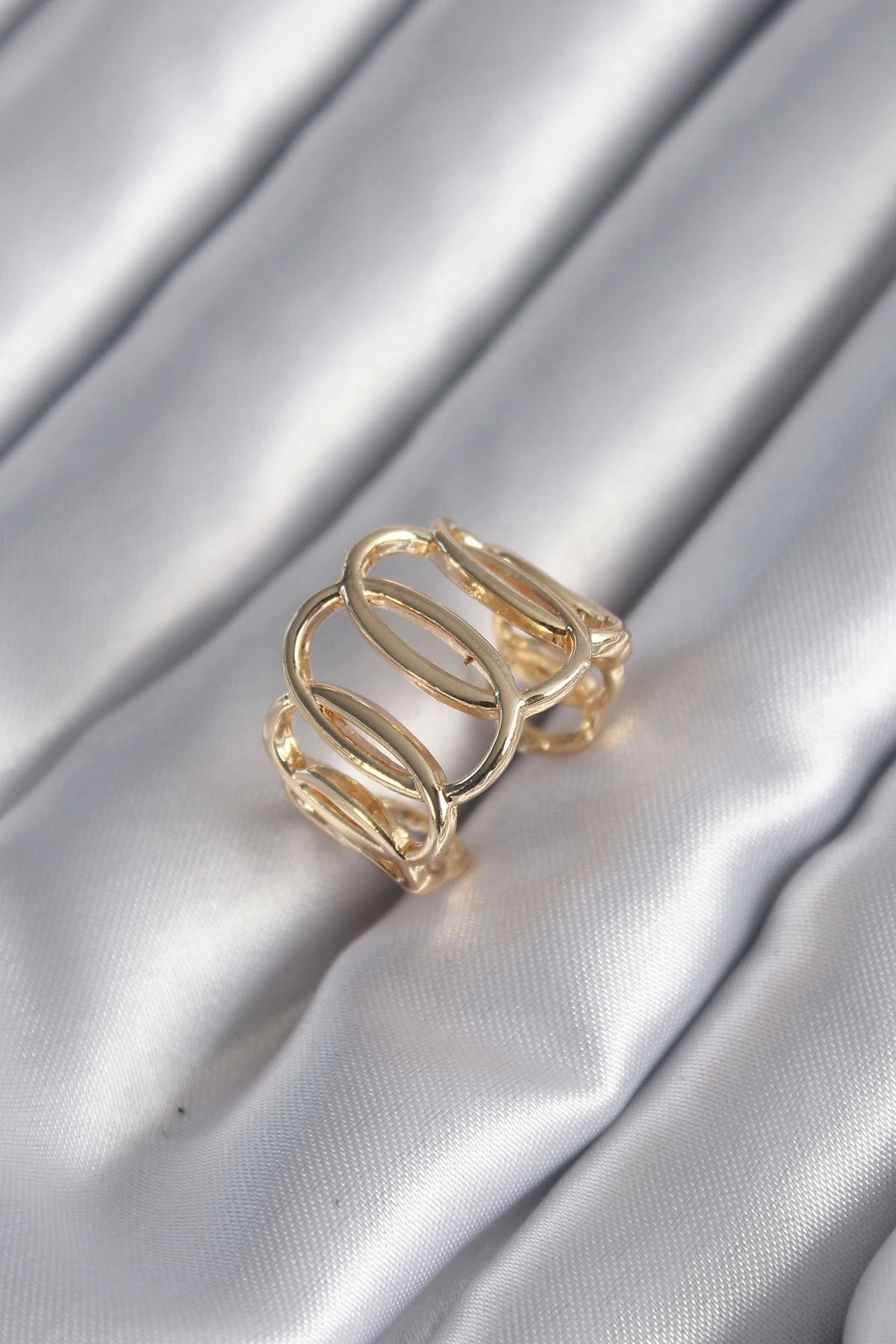 OurStyles Gold Renk Ayarlanabilir Kadın Yüzük - TJ-BYK2949