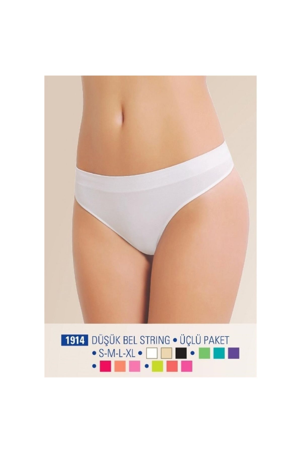 Narnuga MİRAXX Nbb 1914 Düşük Bel String Üçlü Paket Dikişsiz
