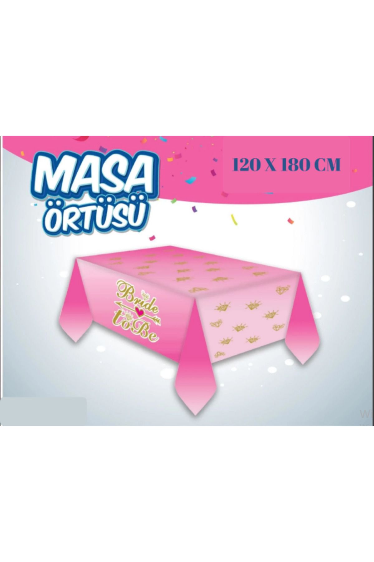 Partinity Bride to Be Masa Örtüsü – Bekarlığa Veda Partisi İçin Parlak ve Şık Masa Süsü