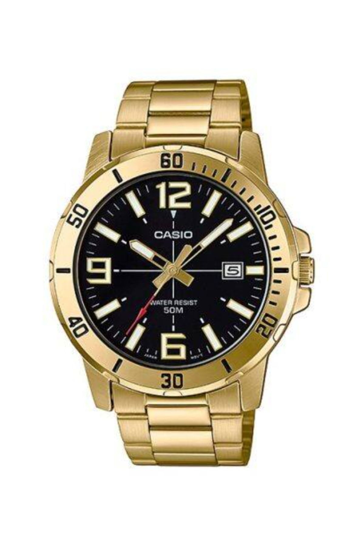 Casio-CASIO Men's Analog Black Dial Watch - MTP-VD01G-1B 1