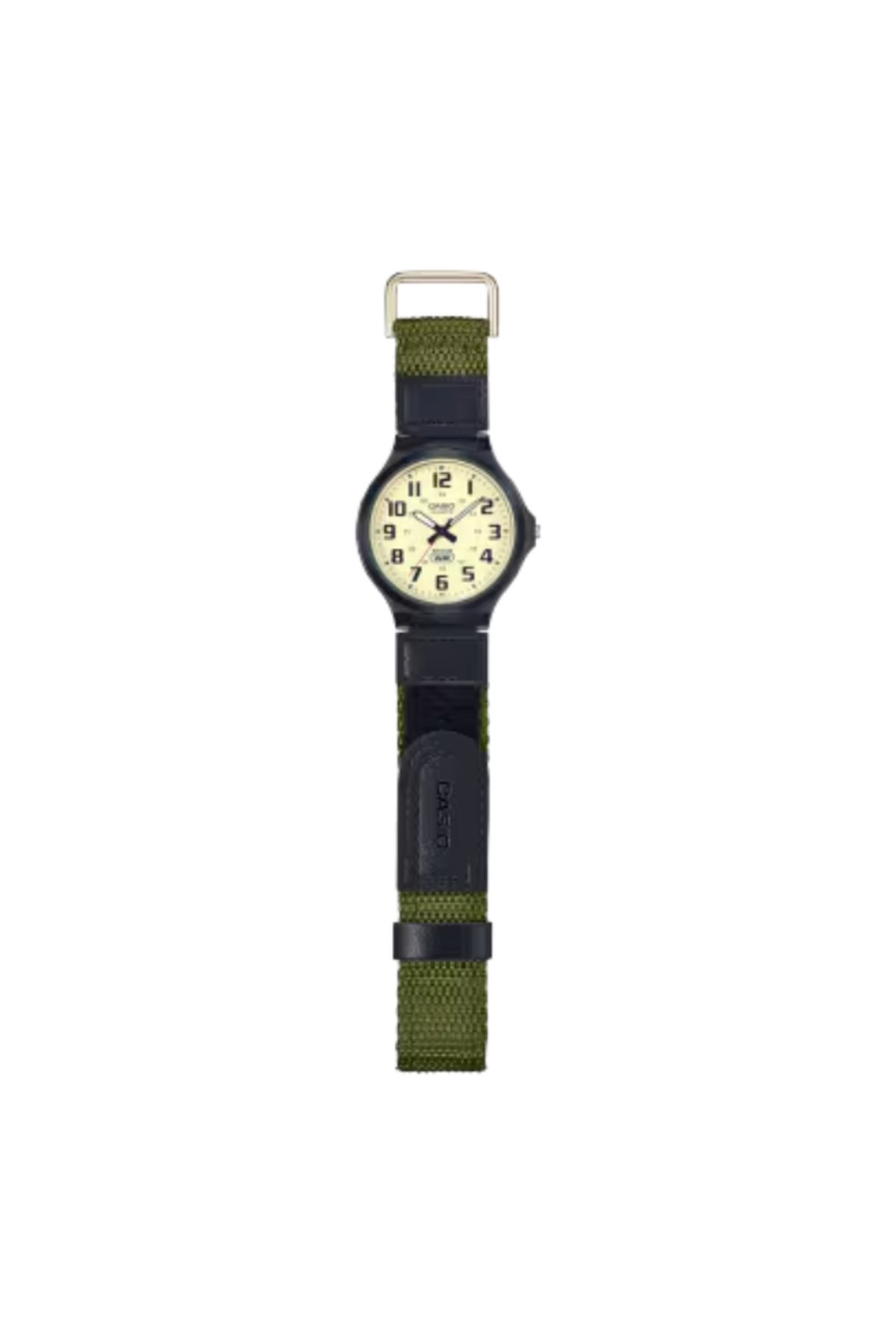 Casio-CASIO Men's Analog Yellow Dial Watch - MW-240B-3BVDF 2