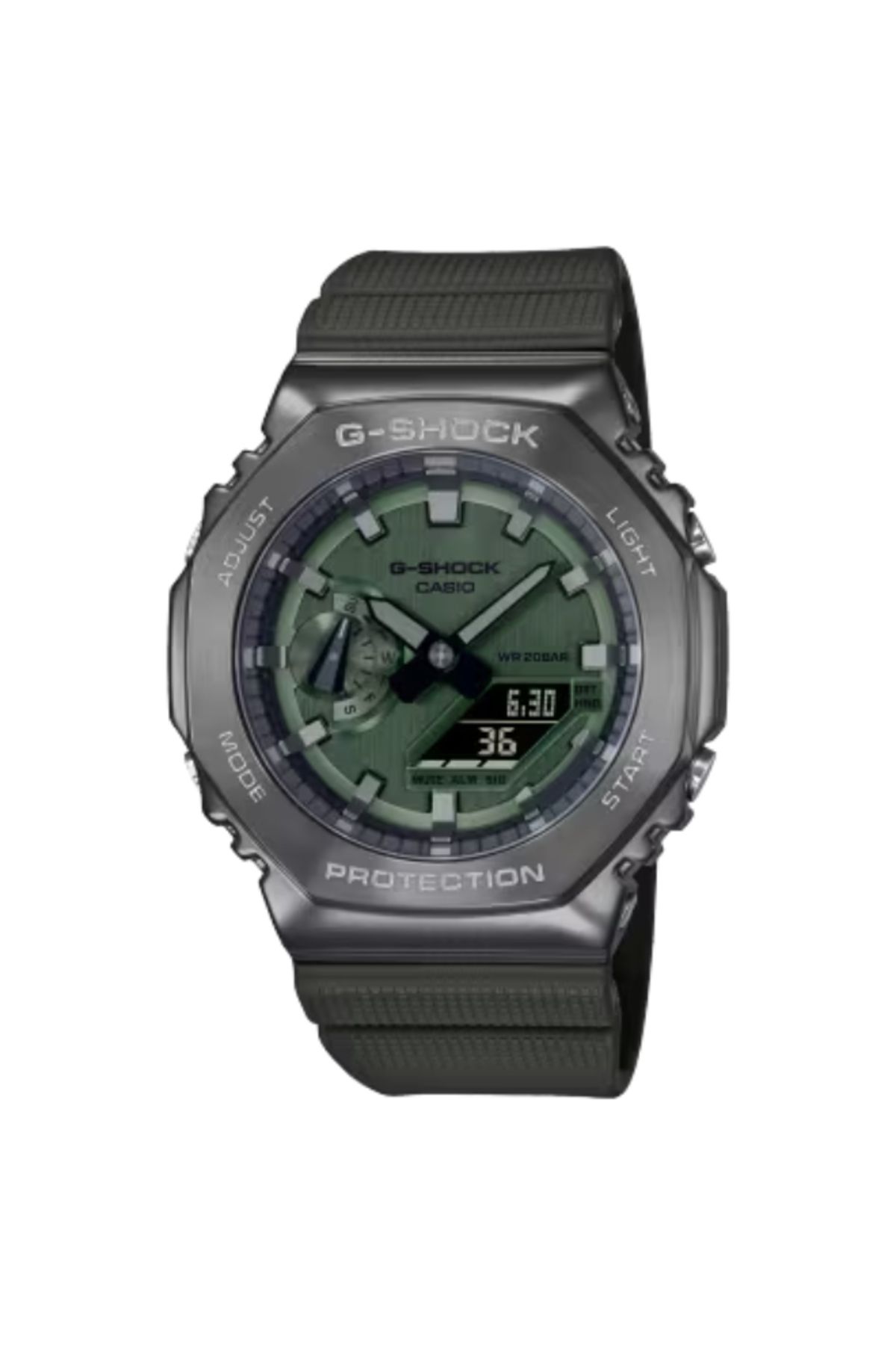 G-SHOCK-G-SHOCK Men's Analog & Digital Green Dial Watch - GM-2100B-3ADR 1