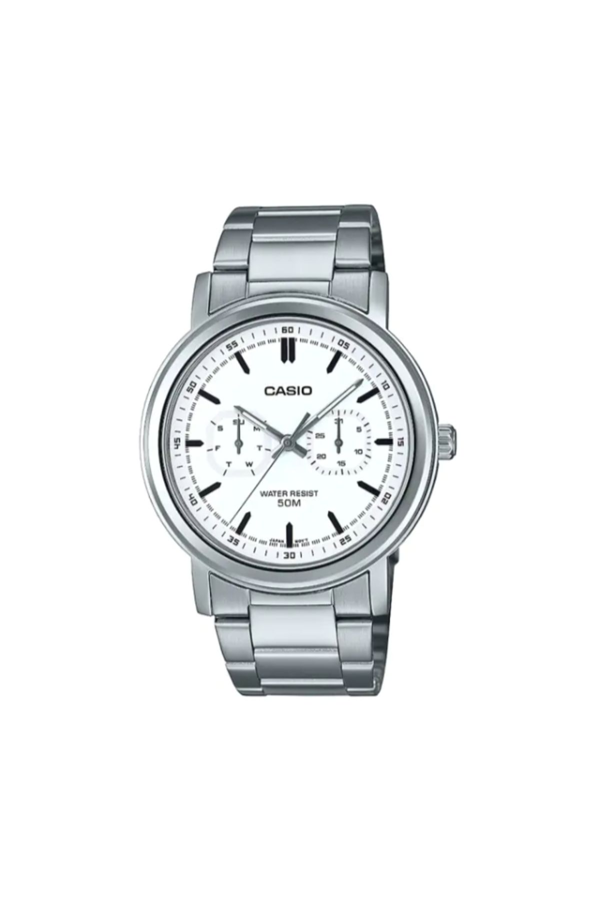 Casio-CASIO Men's Analog White Dial Watch - MTP-E335D-7EVDF 1
