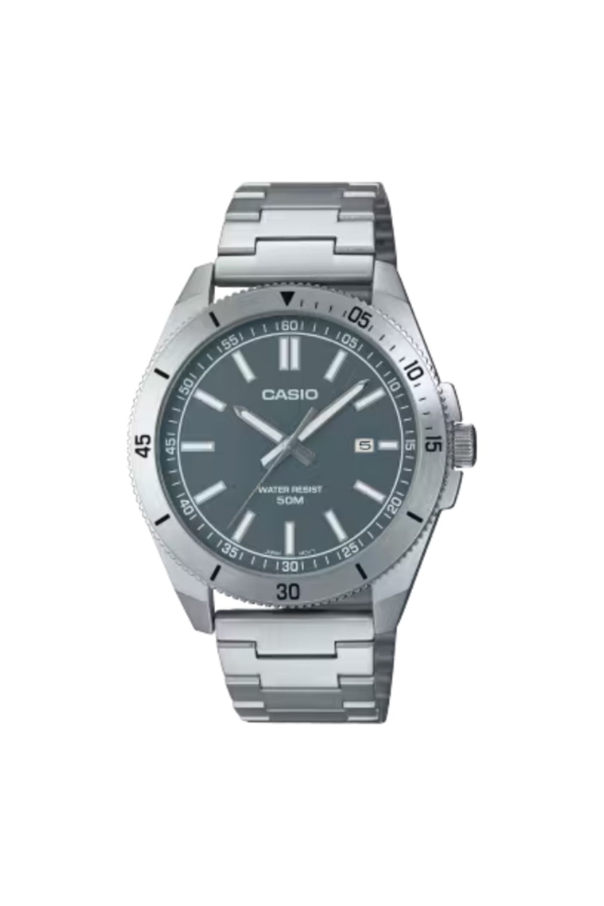 Casio-CASIO Men's Analog Green Dial Watch - MTP-B155D-3EVDF 1