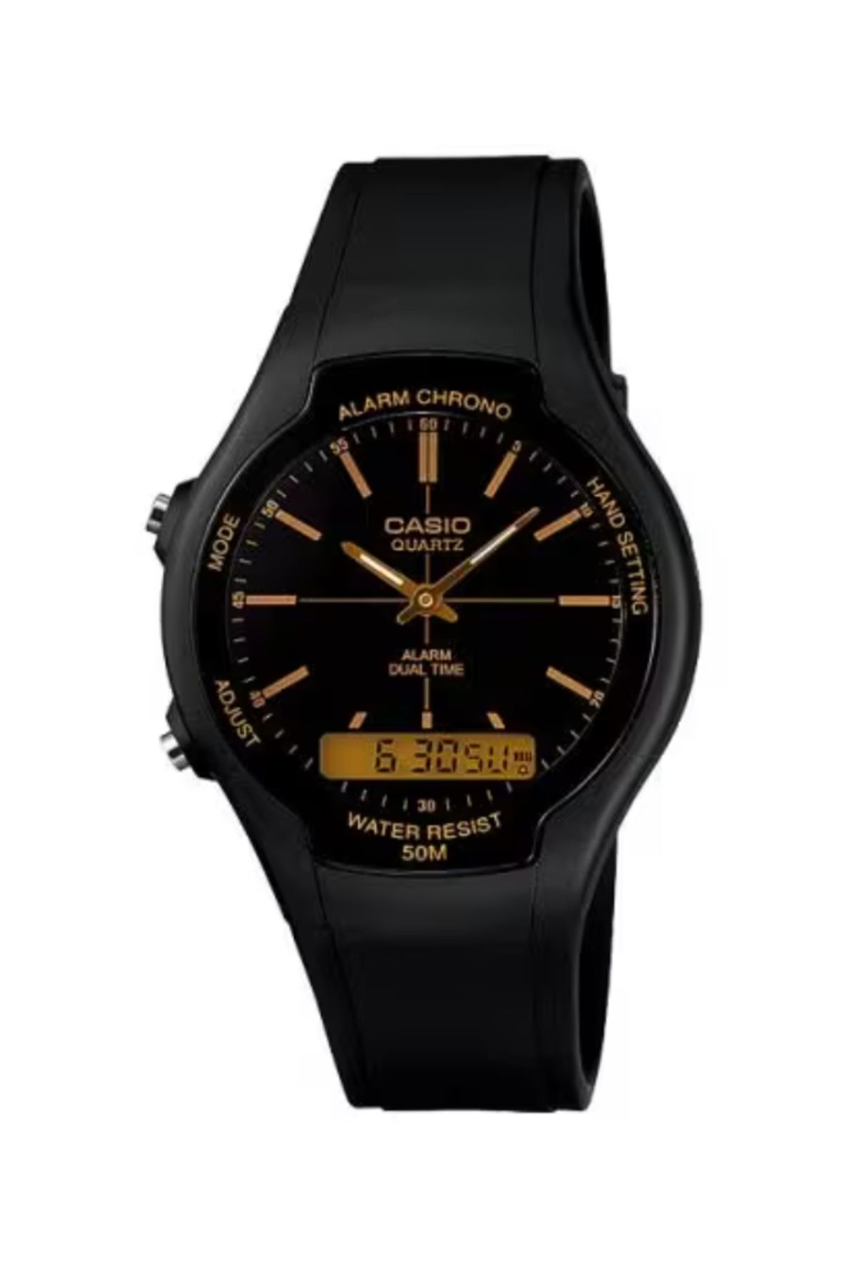 Casio-CASIO Men's Analog-Digital Black Dial Watch - AW-90H-9E 1