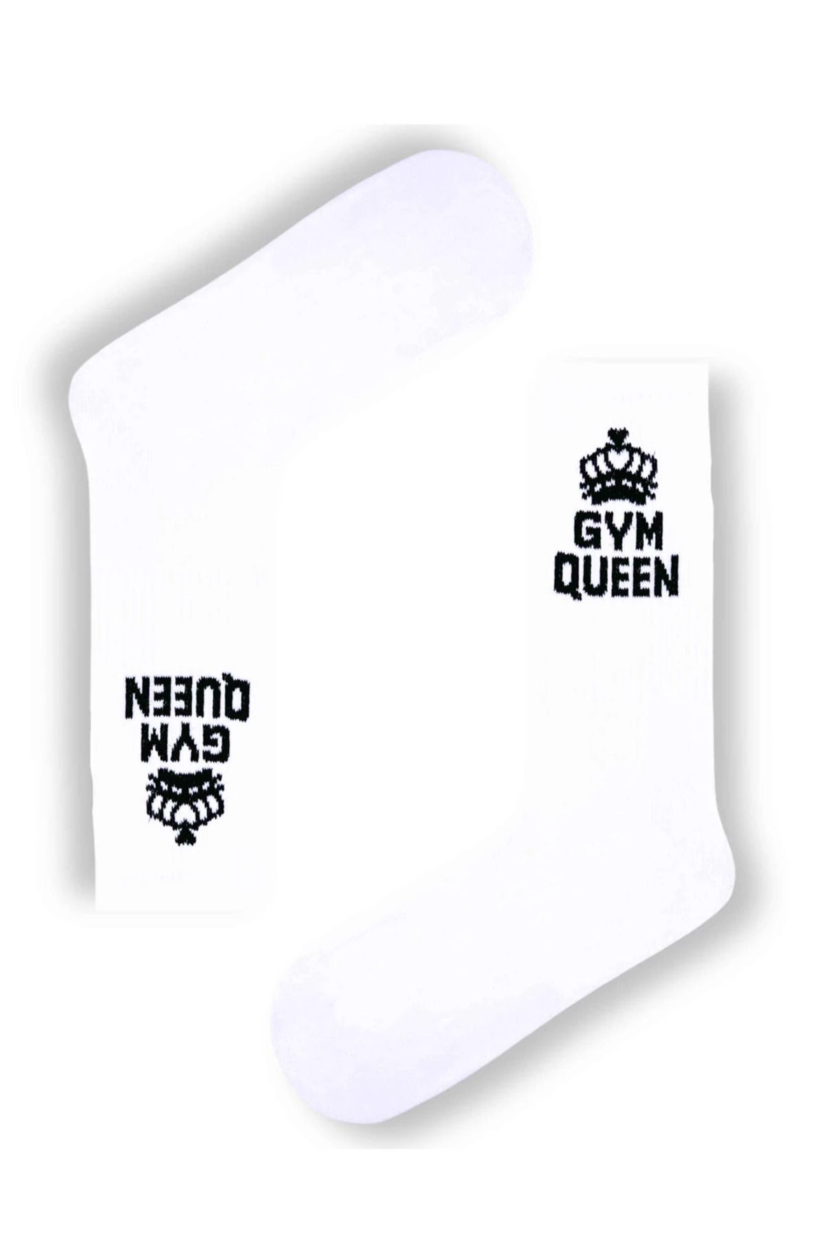 AKSU ÇORAP GYM Queen Yazılı Tenis Spor Çorap