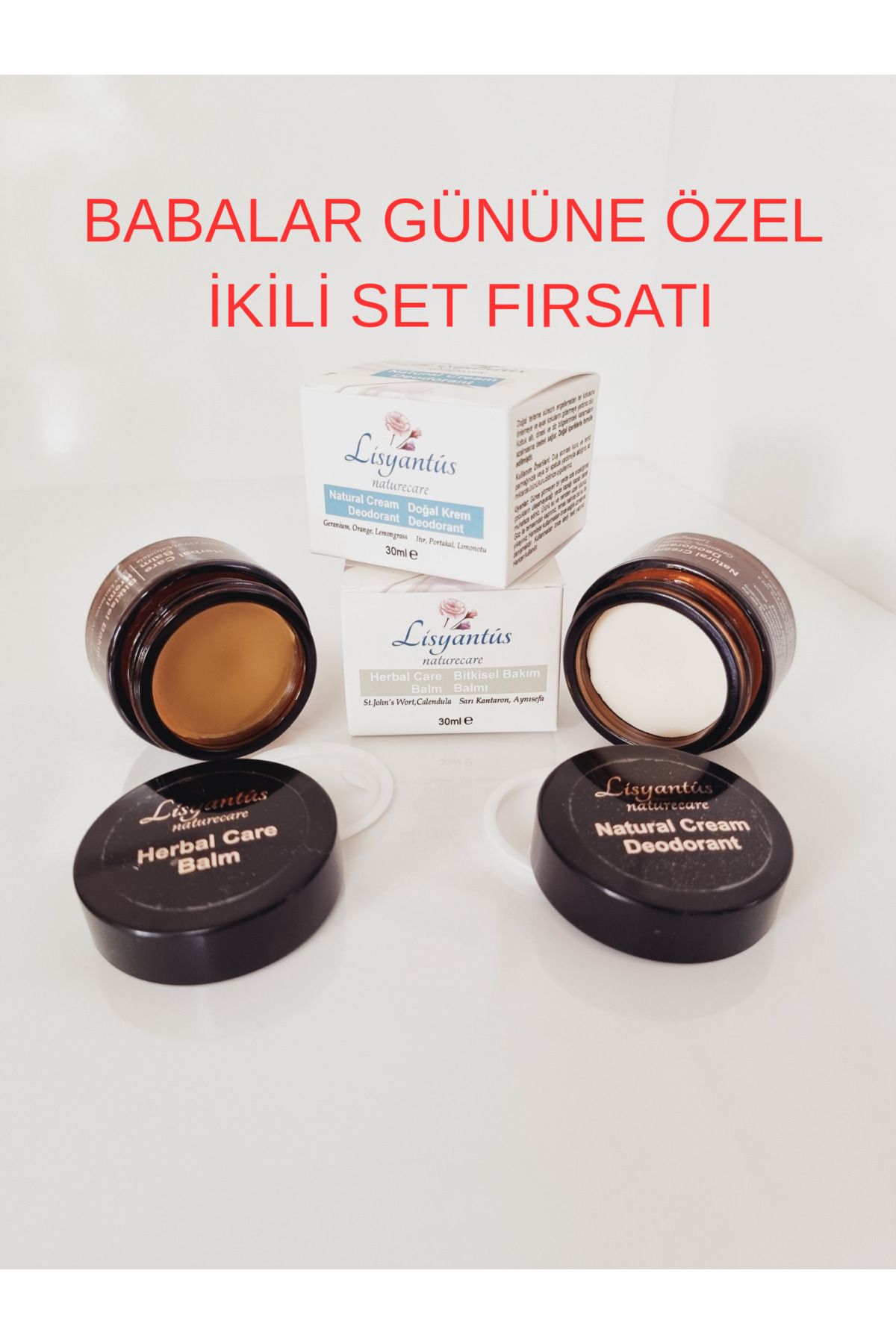 LİSYANTUS Bitkisel Bakım Kremi ve Doğal Krem Deodorant