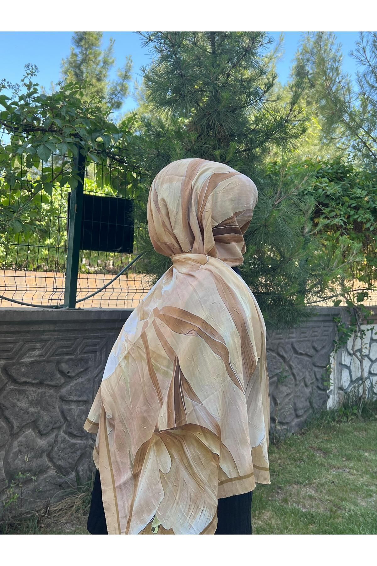 Organic Scarfs Camellia Bambu Kraş Şal