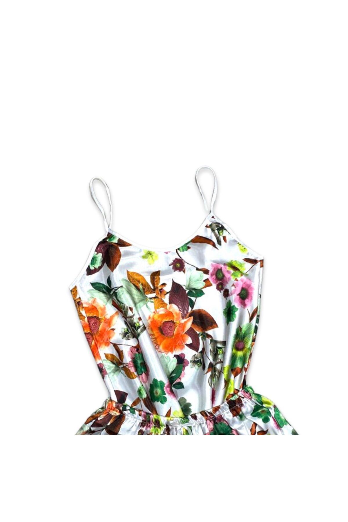 Intisimo-Women's Pajamas, Satin, 2 Pieces, Bouquet, White 3