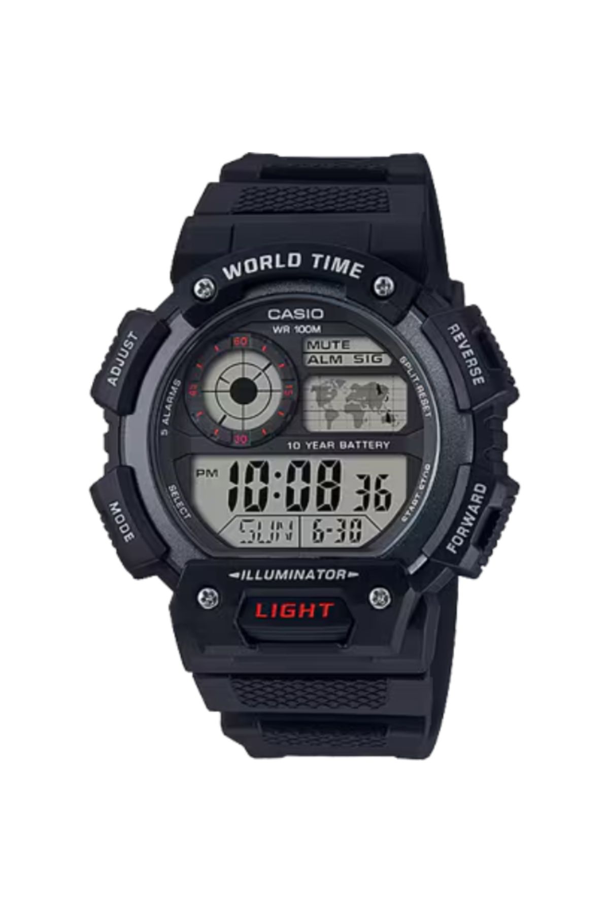 Casio-CASIO Men's DIGITAL Grey Dial Watch - AE-1400WH-1A 1