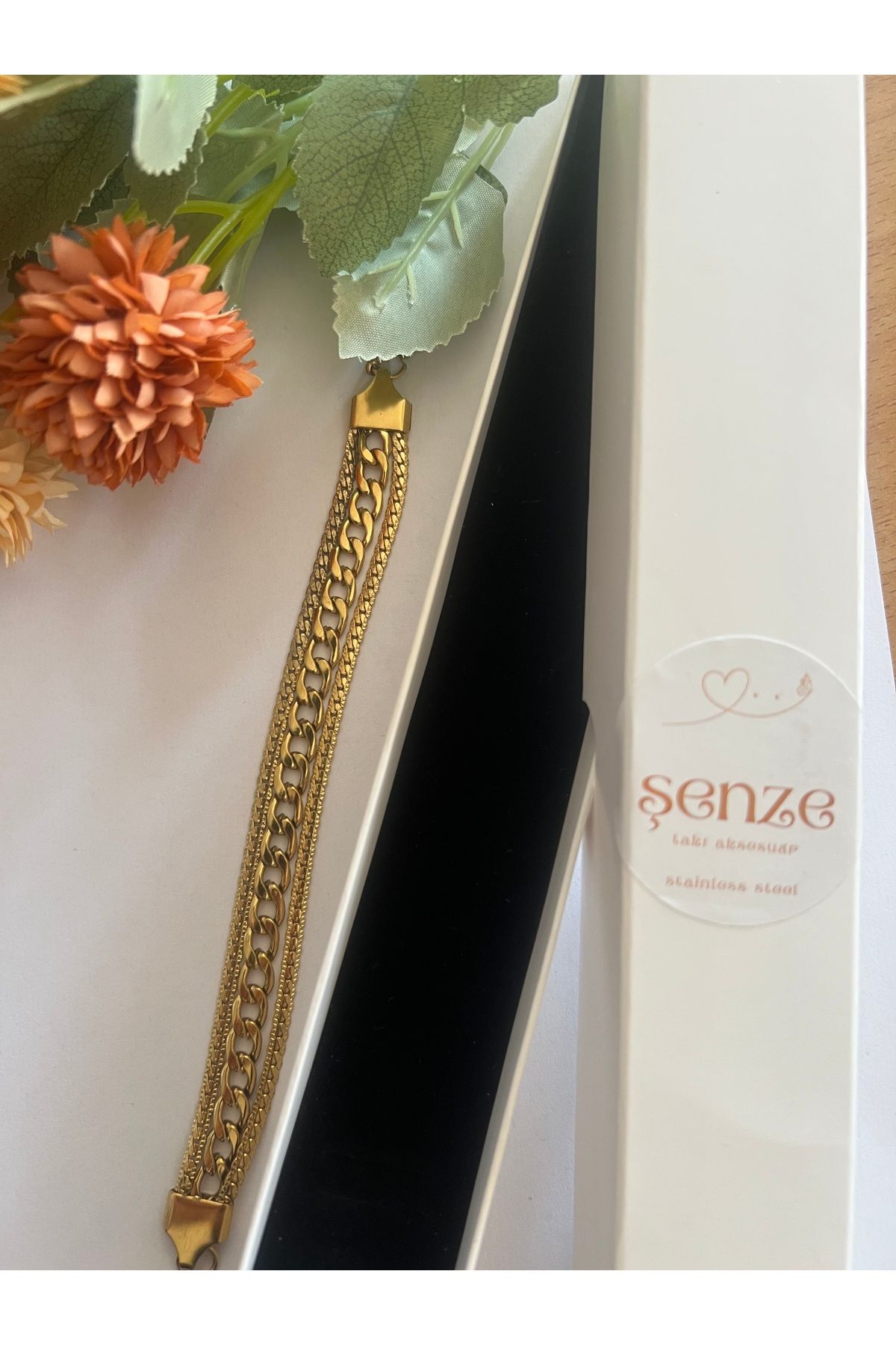 şenzetakı üçlü görünüm çelik bileklik