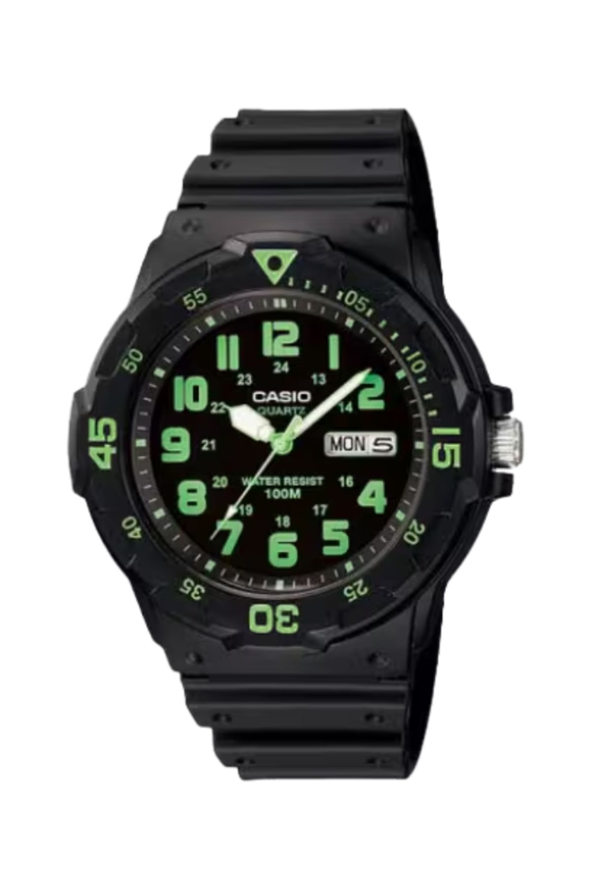 Casio-CASIO Men's Analog Black Dial Watch - MRW-200H-3B 1