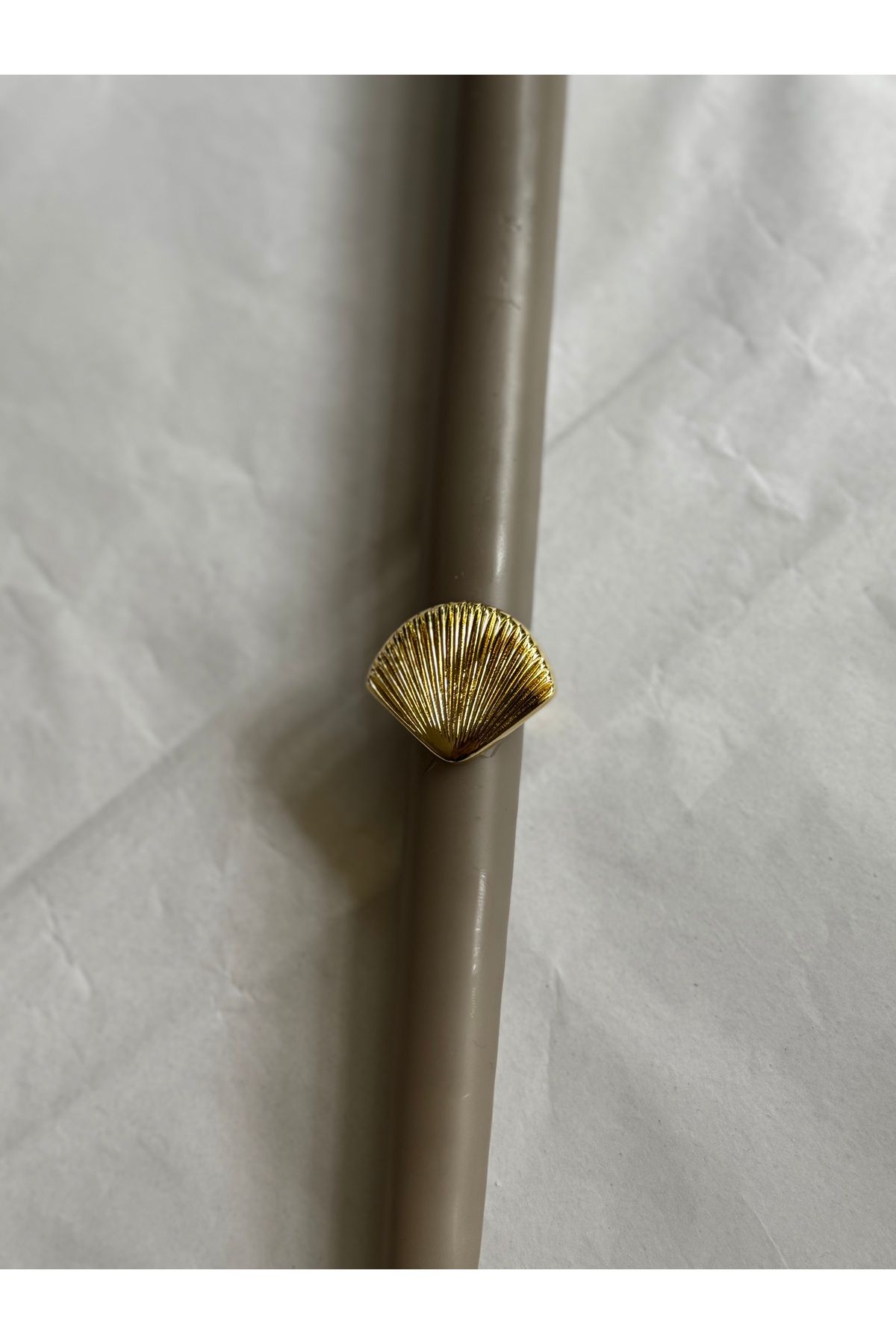 shop Deniz Kabuğu Tasarım Gold Yüzük (Ayarlanabilir Ölçü)
