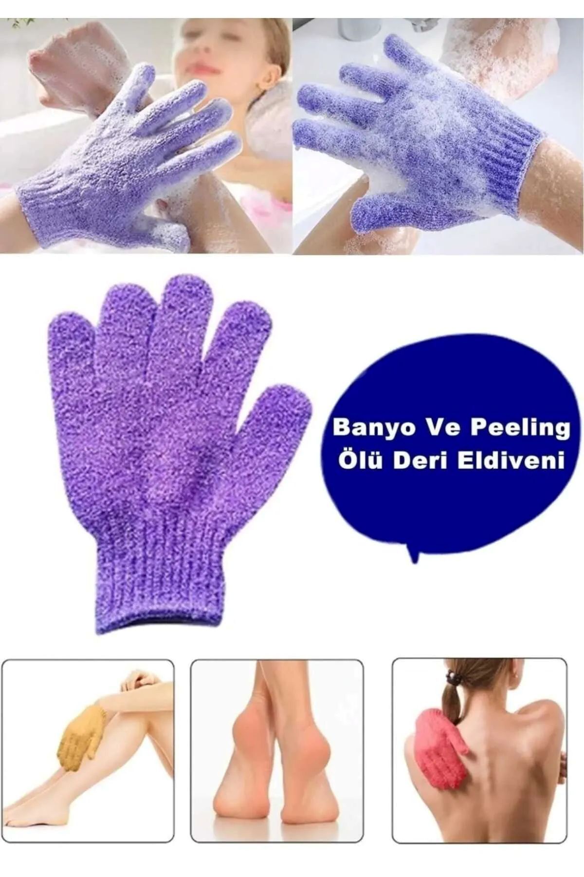 Hibana Peeling Banyo Vücut Masaj Eldiveni Banyo Lif ve Kese Masaj Eldiven 1 adet