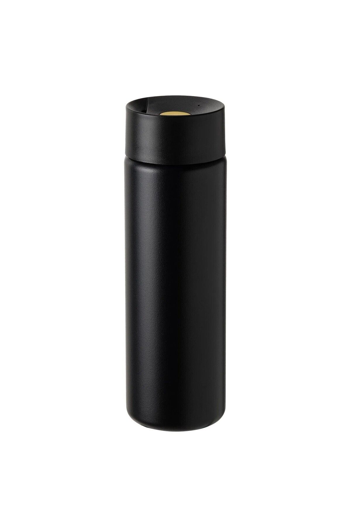 IKEA Sızdırmaz Kapaklı Kahve Çay Termosu Yükseklik 21 Cm İkea Paslanmaz Çelik Siyah Termos Hacim 400 ml