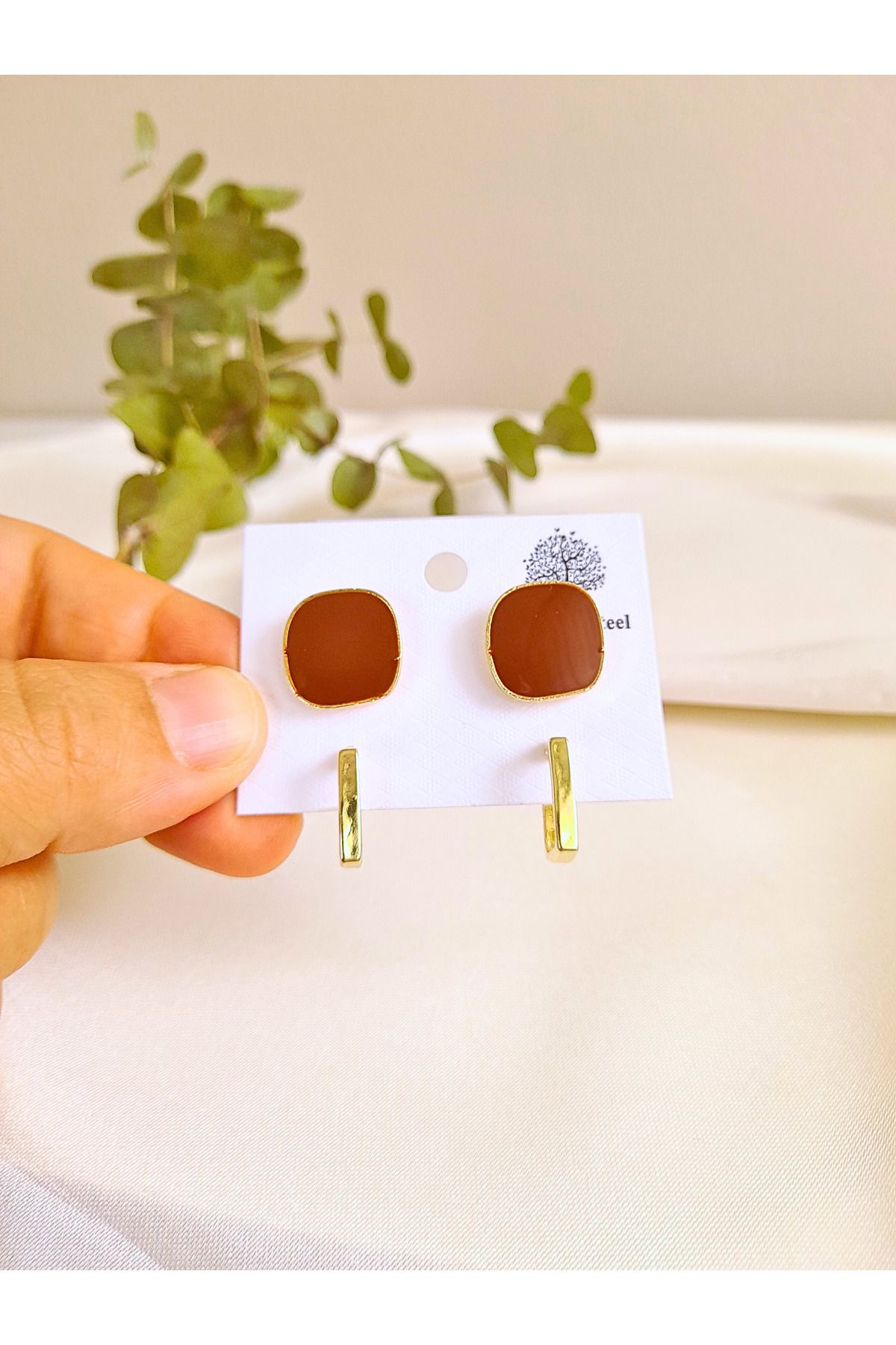 SOFT Gold Küpe 2li Set Klasik Hediyelik