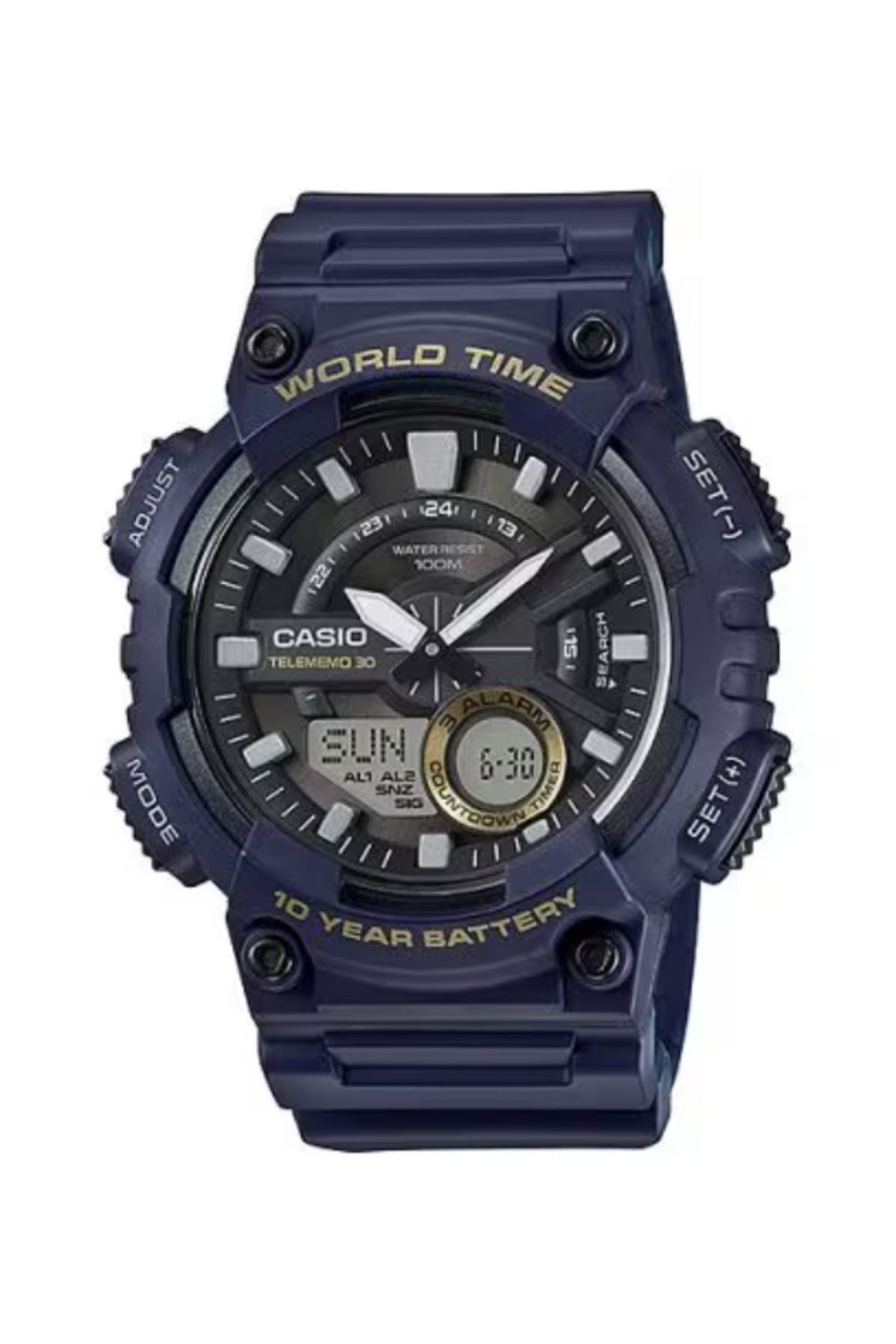 Casio-CASIO Men's Analog-Digital Grey Dial Watch - AEQ-110W-2A 1
