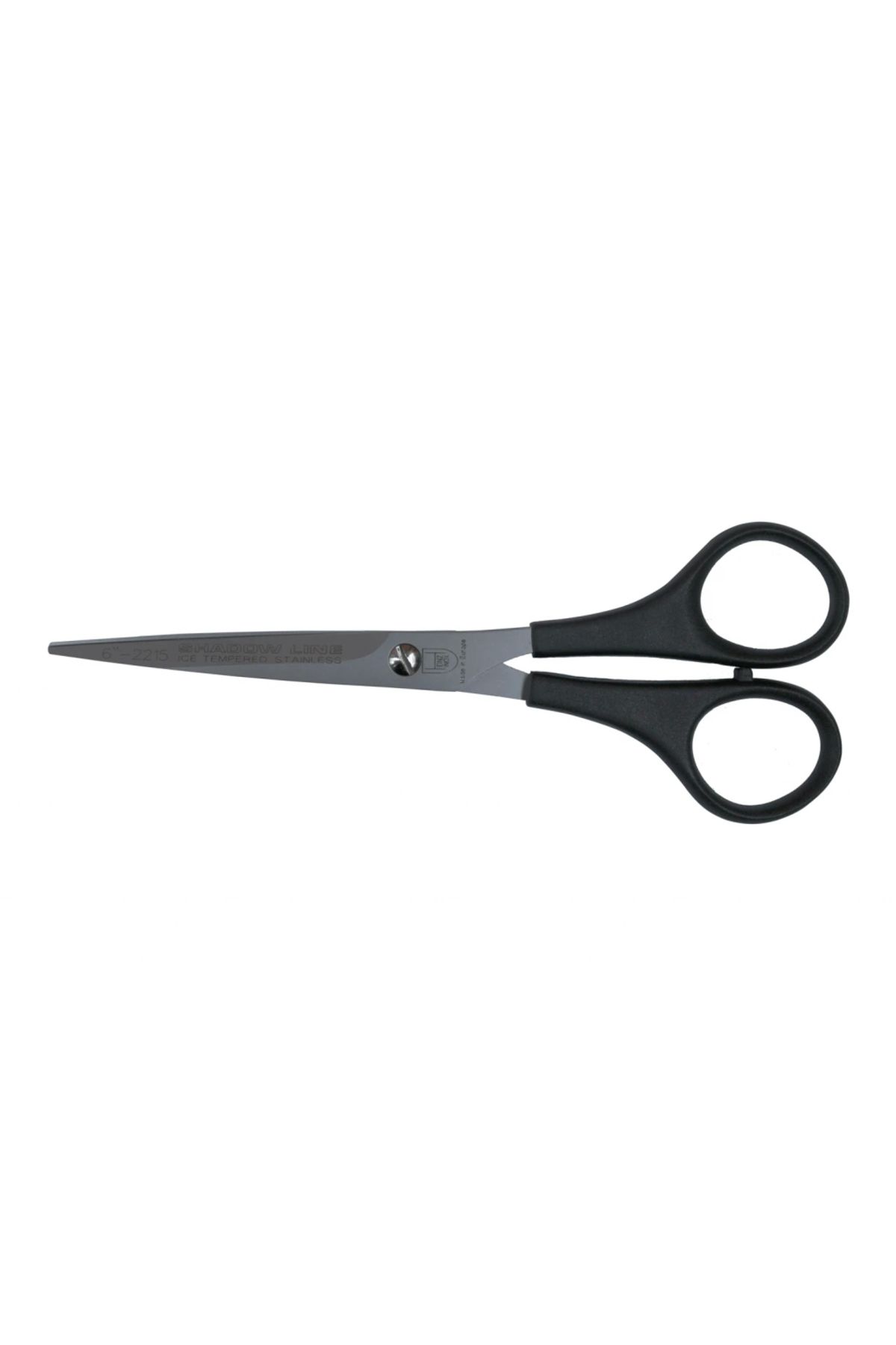 OurStyles Shadow Line 2215 M-528 Plastik Saplı Düz Makas No: 6 inç / 15,24 cm - Paslanmaz Çelik