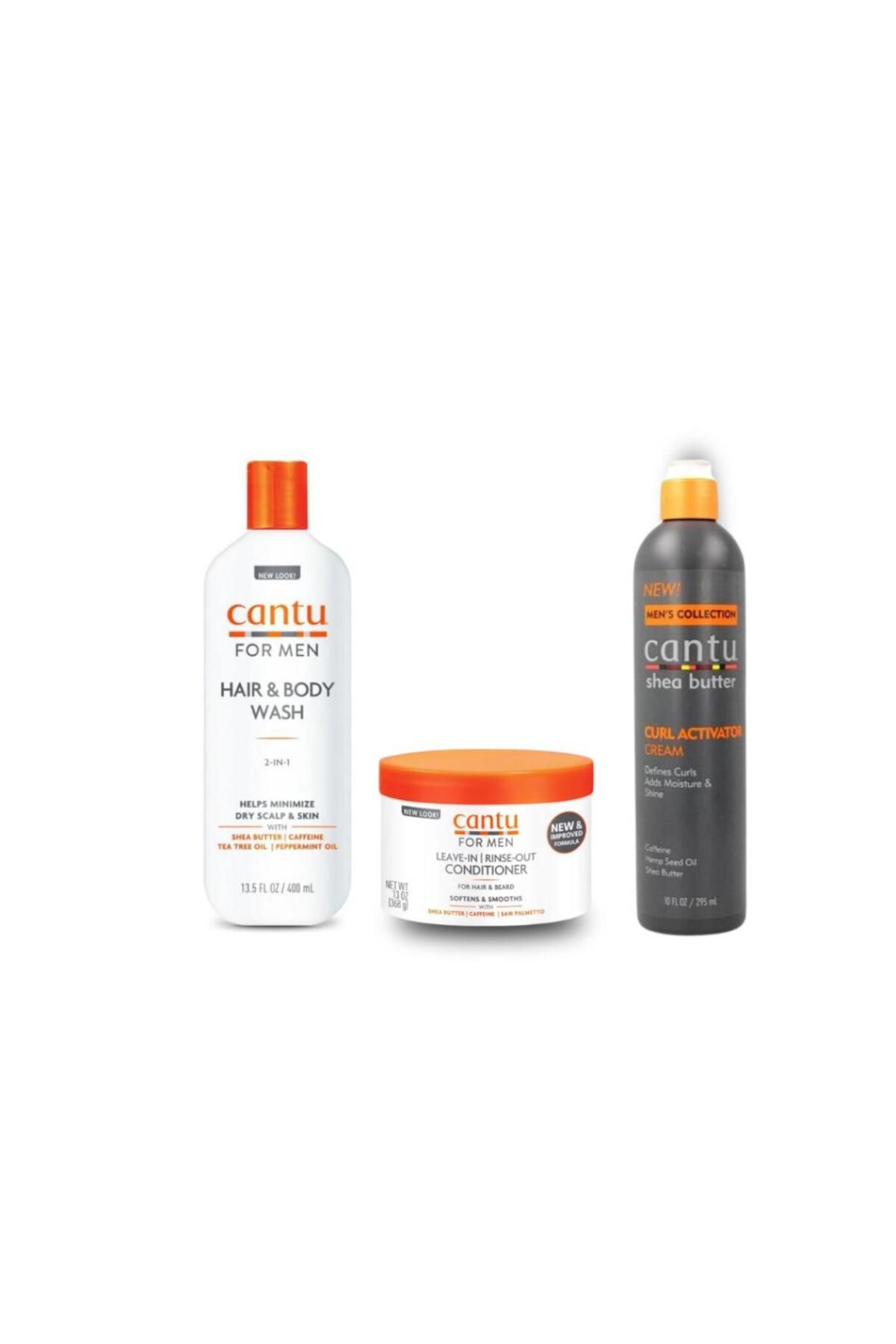 Cantu Kıvırcık ve Dalgalı Saçlar İçin Erkeklere Özel Saç Bakım Seti