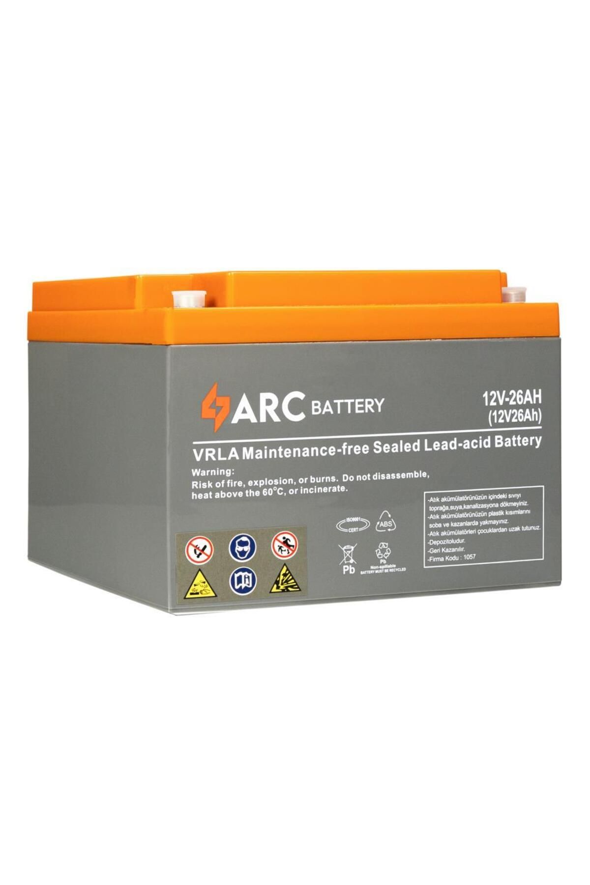 Arc 12 Volt 26 Amper Ups Akü Üretim 2025