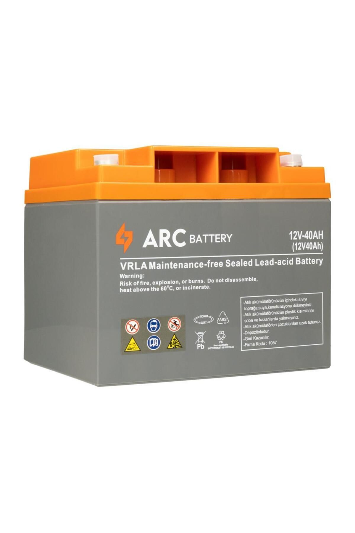 Arc 12 Volt 40 Amper UPS Akü Üretim 2025