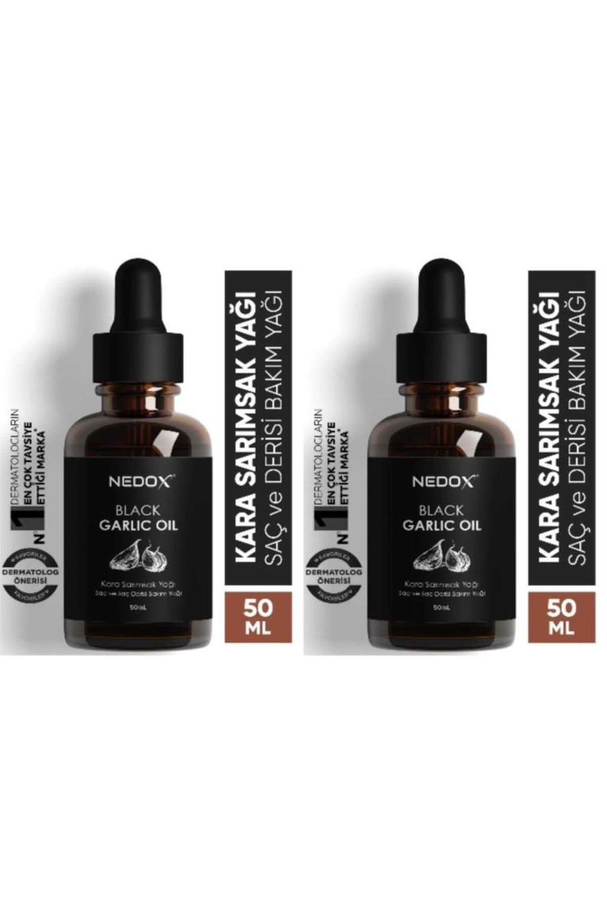NEDOX 2 Adet Aşırı Yıpranmış Ve Dökülen Saçlara Özel Kara Sarımsak Yağı 50 Ml