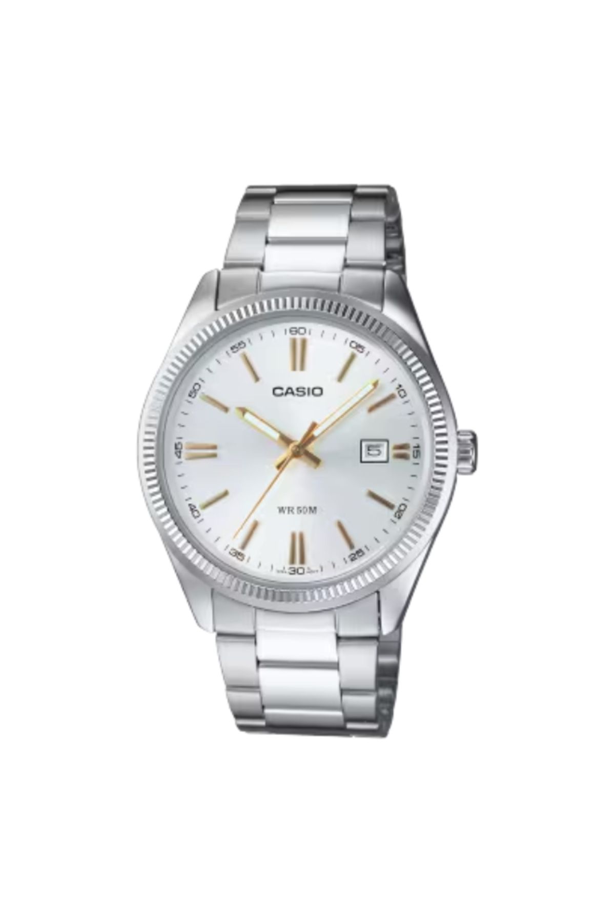 Casio-ساعة كاسيو للرجال بمينا أبيض تناظرية - MTP-1302D-7A2 1