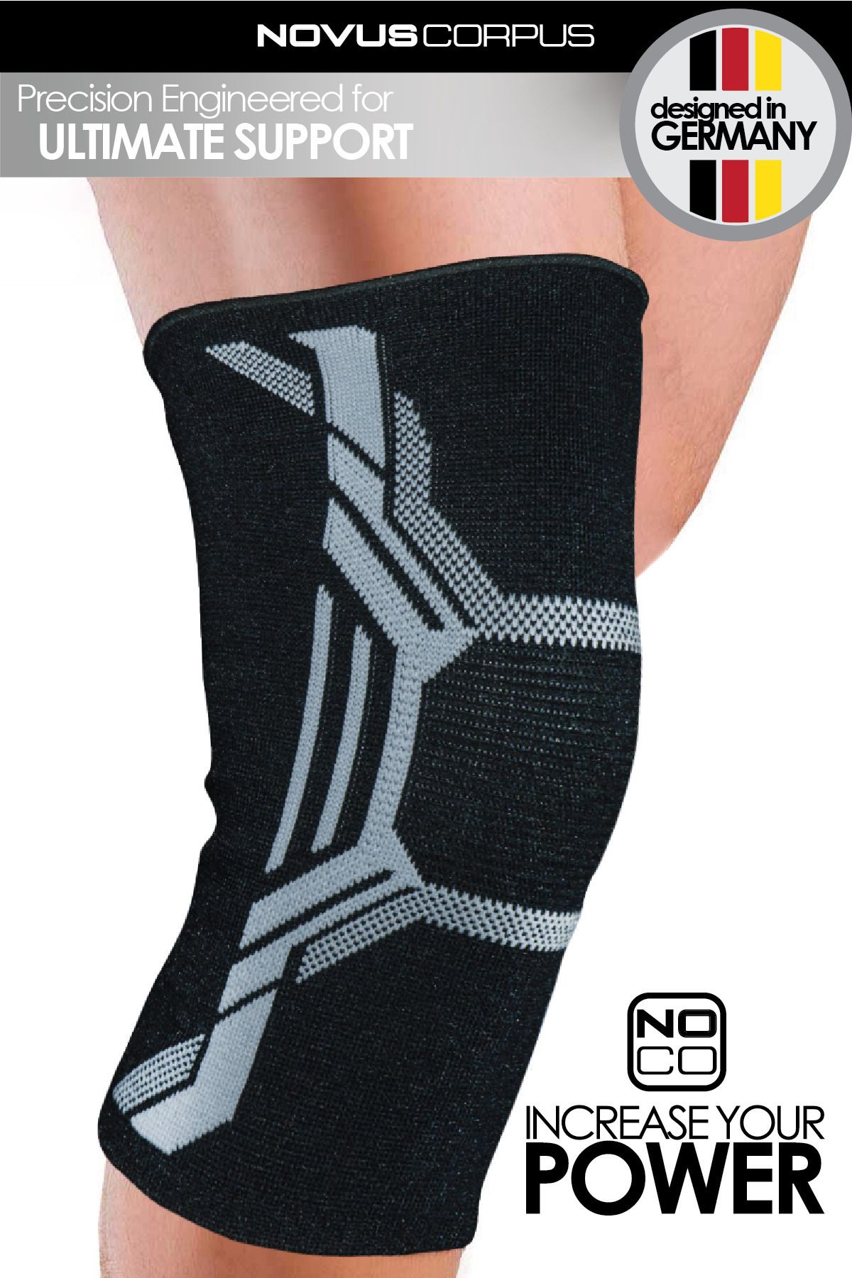 NOVUS CORPUS NO CO Fitness Spor Dizlik Unisex Knee Sleeve Spor Antrenman Destek GYM Ortopedik Dizlik - 1 ADET