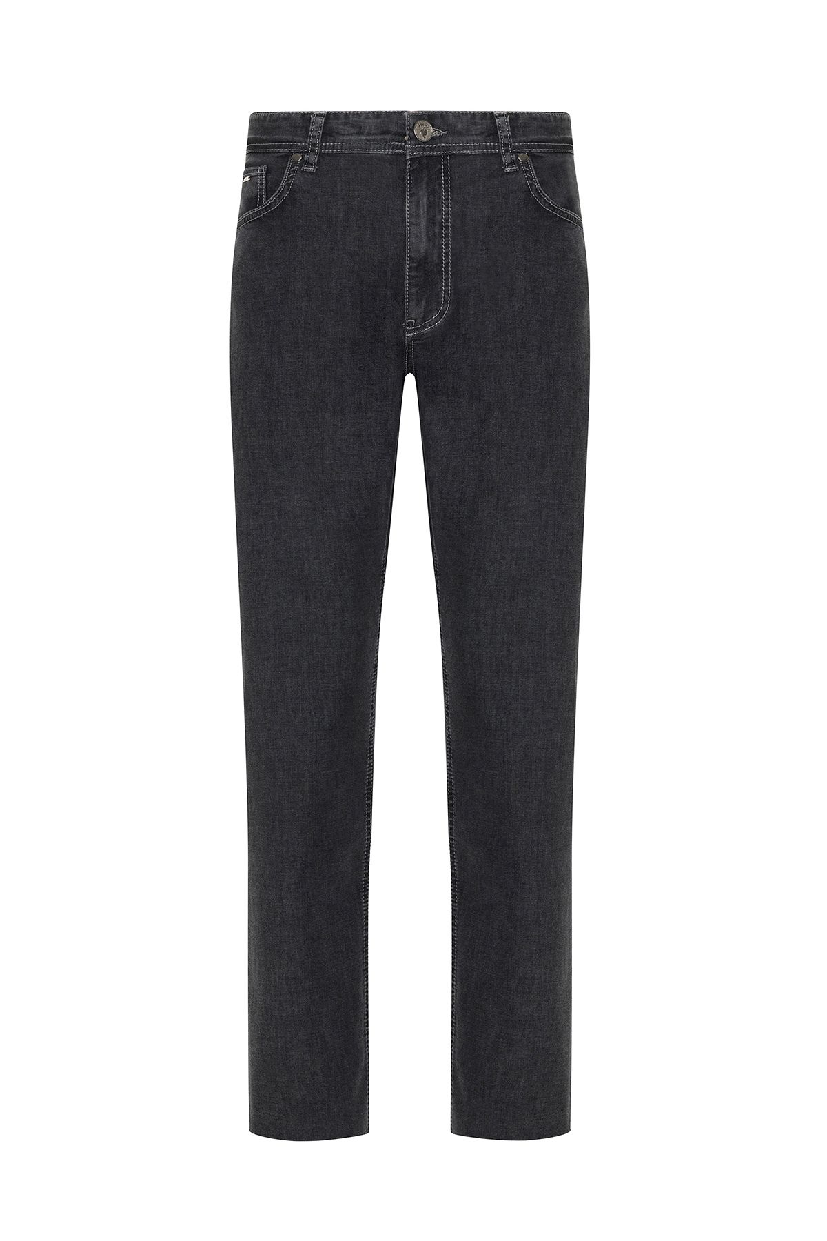Gallus 5 Cep Gri Esnek Regular Fit İnce Denim Pantolon
