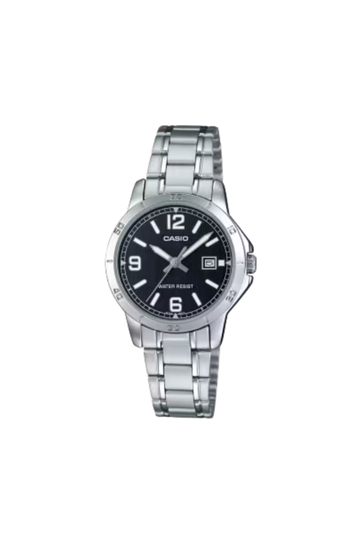 Casio-ساعة كاسيو النسائية التناظرية بمينا أسود - LTP-V004D-1B2UDF 1