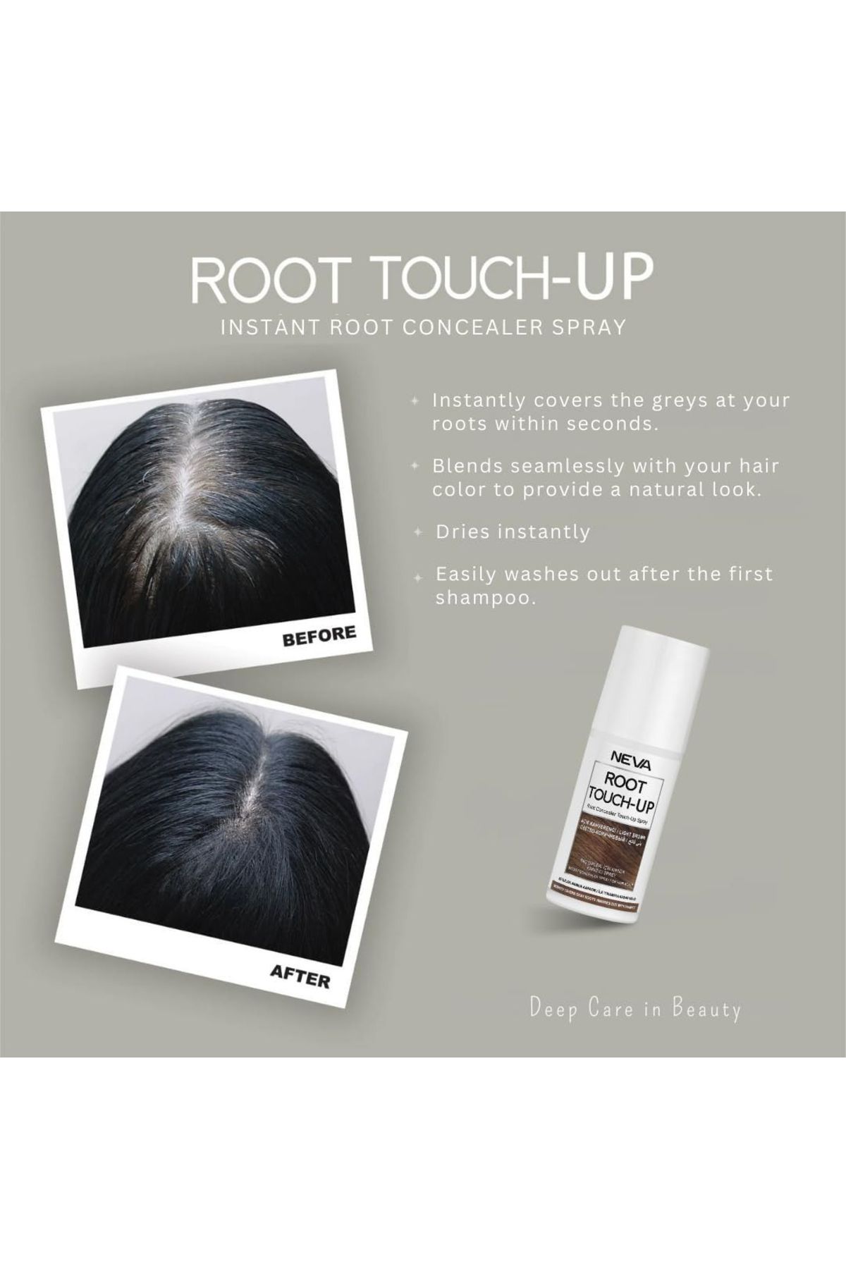 Neva-NEVA Root Touch-Up Instant Concealer Spray - 75ml 4