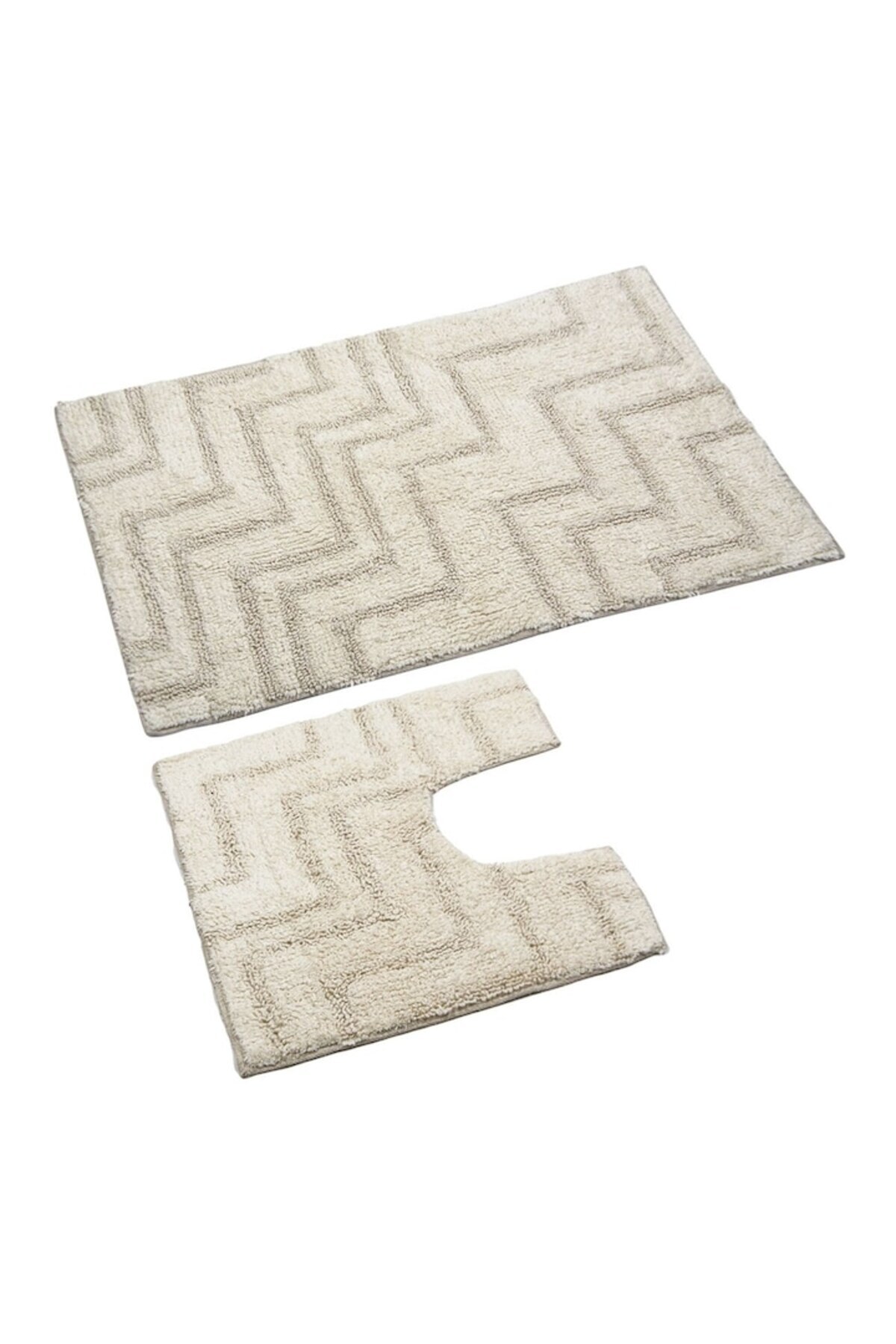OEM-Set of 2 Bath Mats, Beige 2