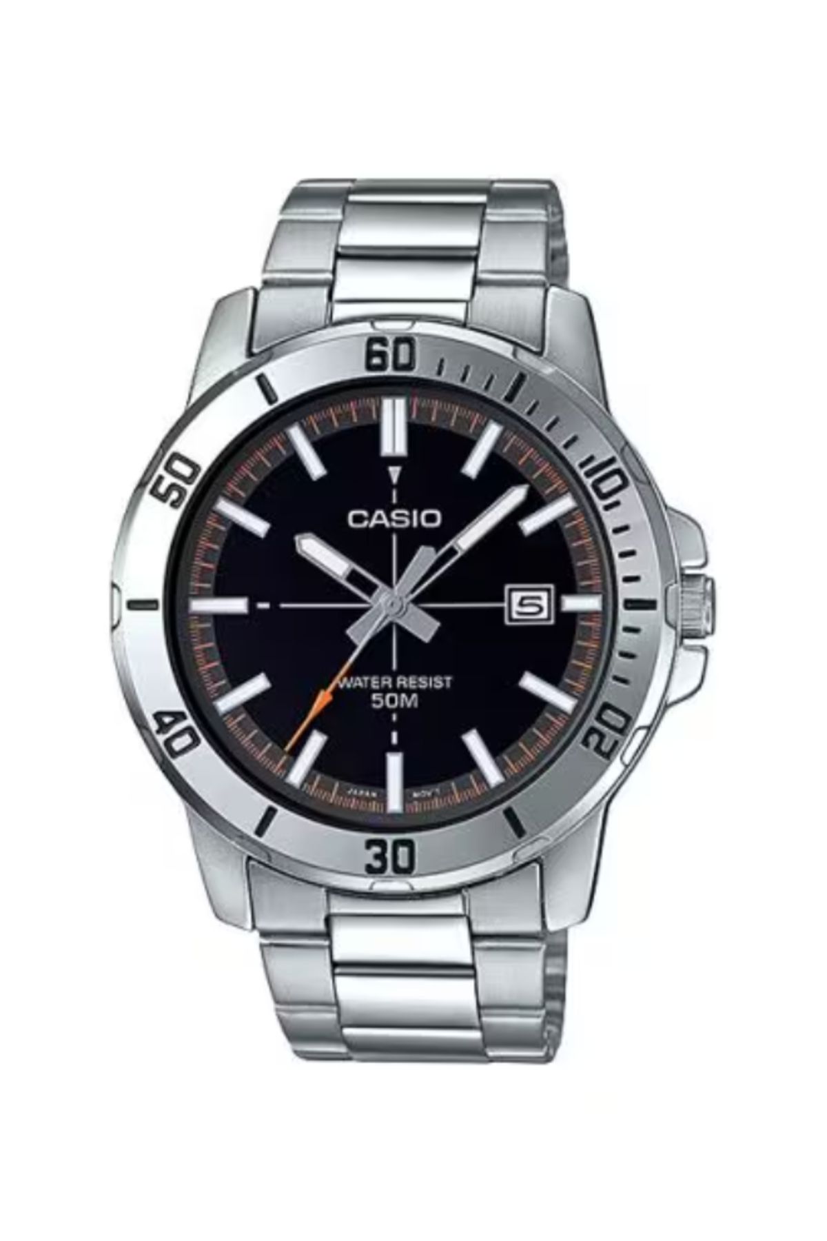 Casio-ساعة كاسيو للرجال بمينا أسود تناظرية - MTP-VD01D-1E2VUDF 1