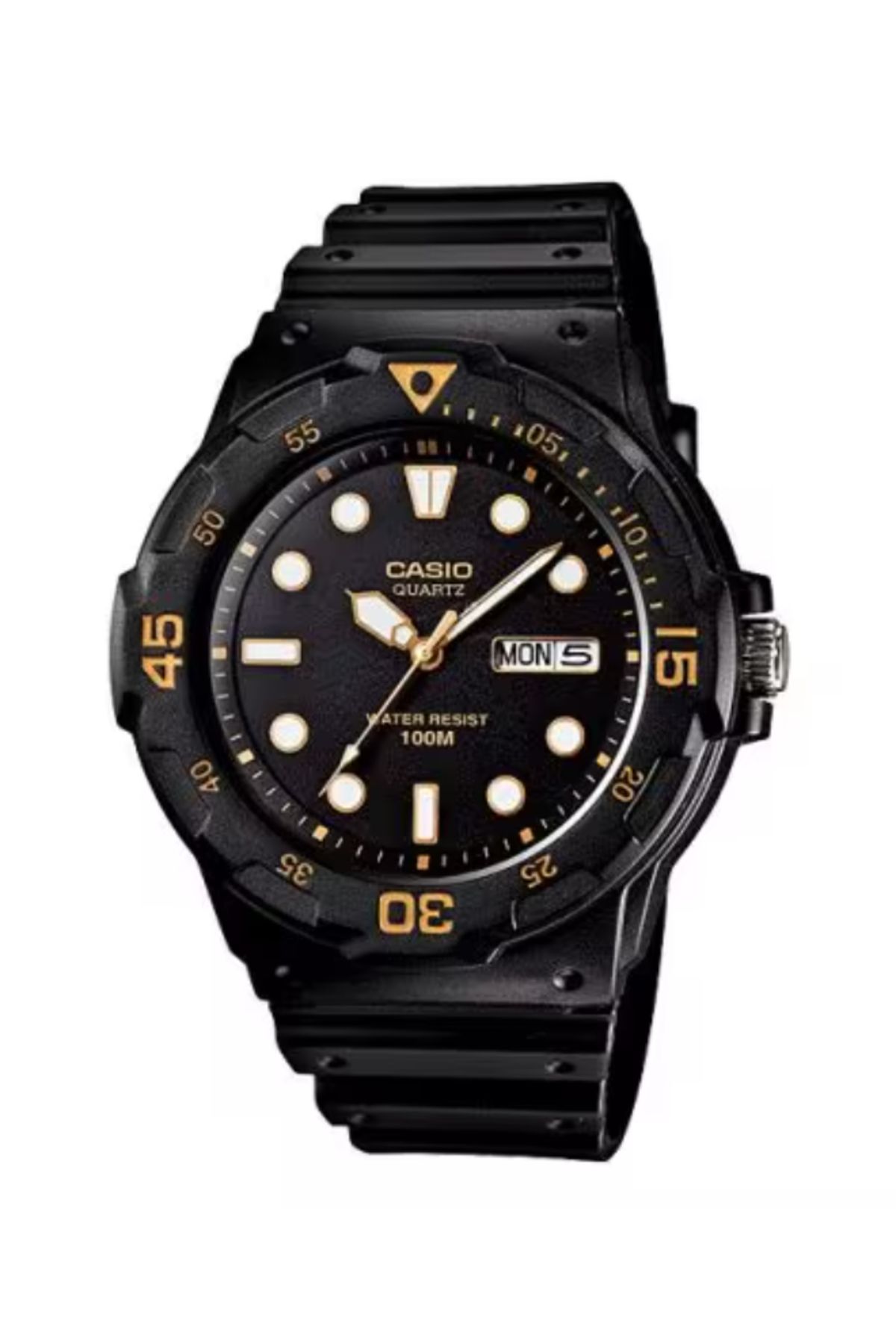 Casio-CASIO Men's Analog Black Dial Watch - MRW-200H-1E 1