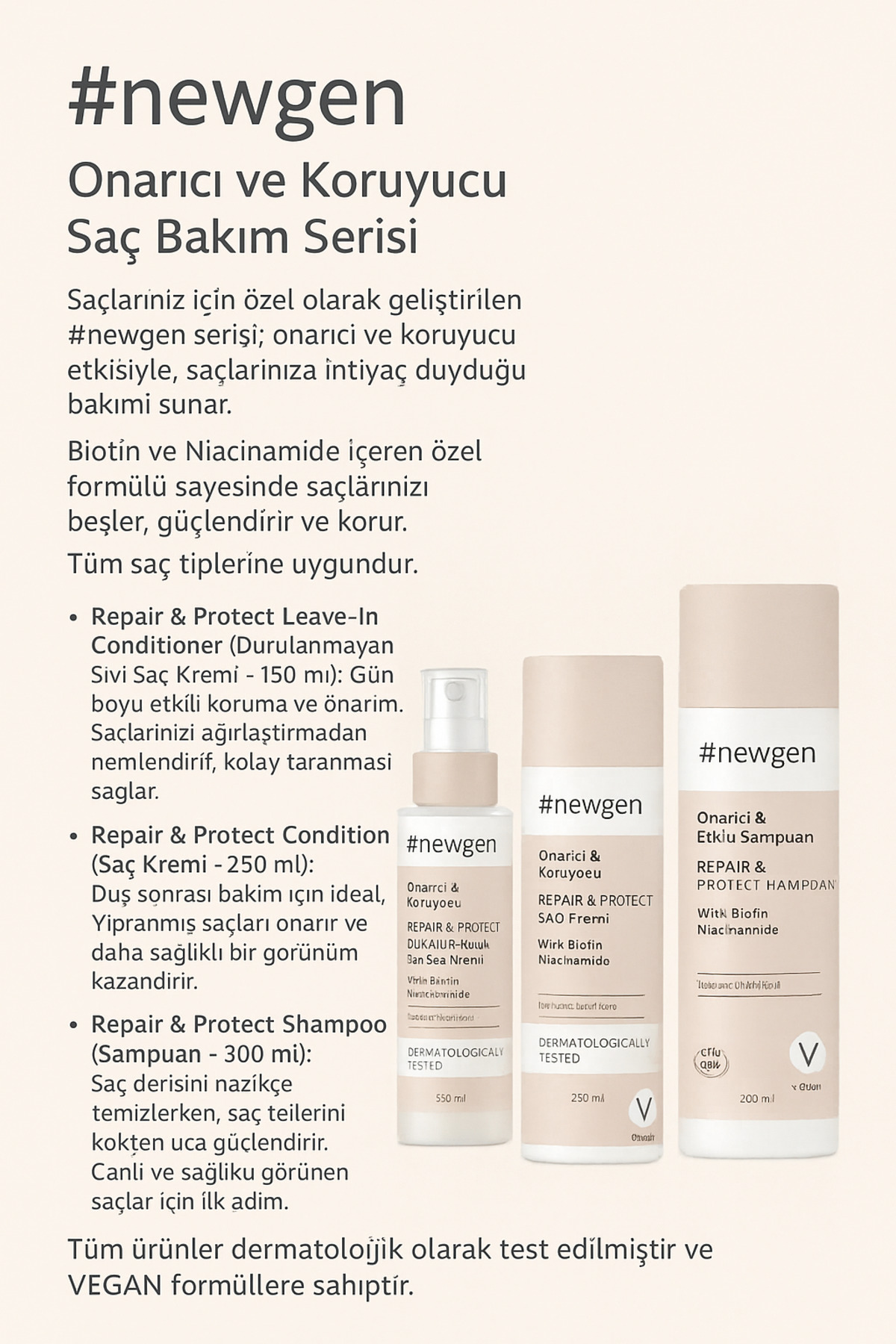 ست مراقبت از مو Newgen Repair & Protect - سه تکه — 13344 — تصویر 5 از 5