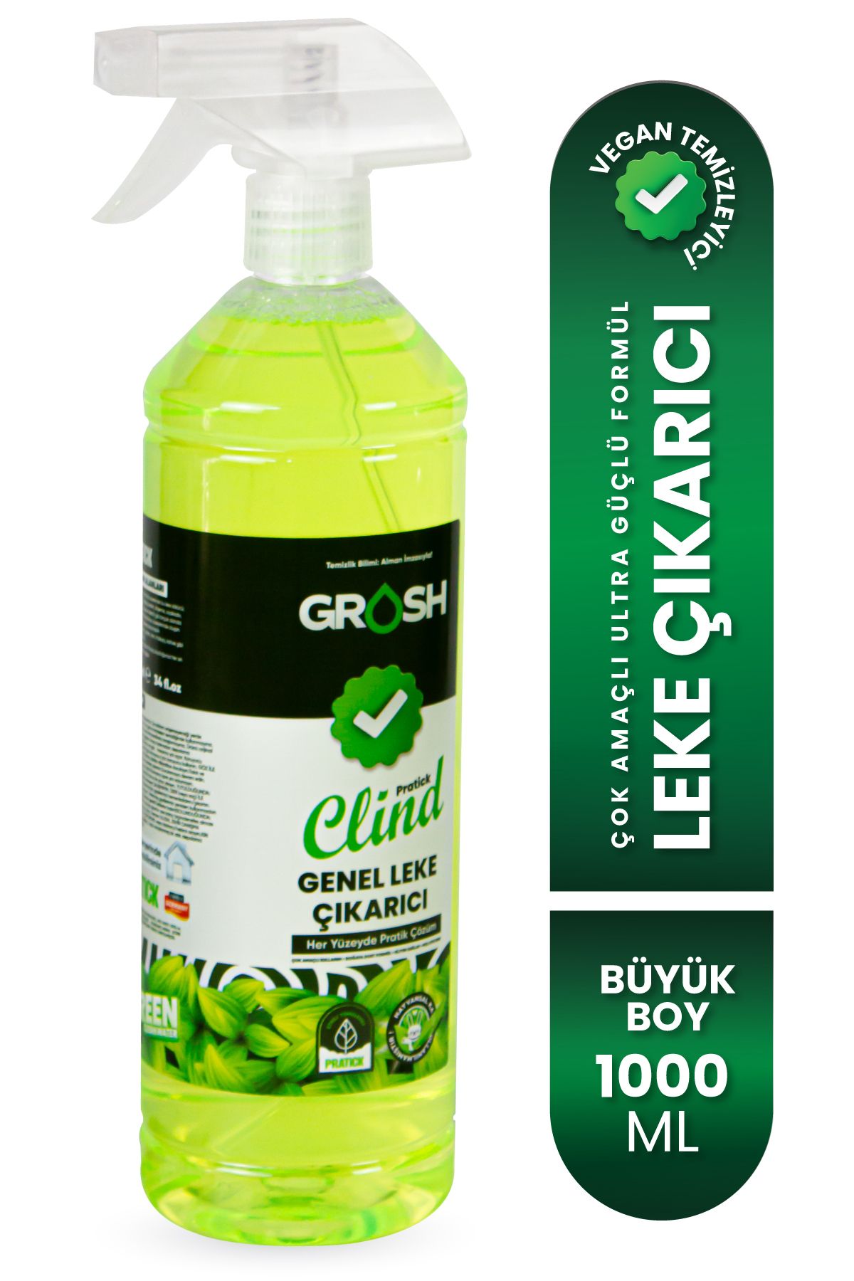 Grosh Bitkisel Çok Amaçlı Temizleyici Leke Çıkarıcı - Yağ Çözücü 1 Litre
