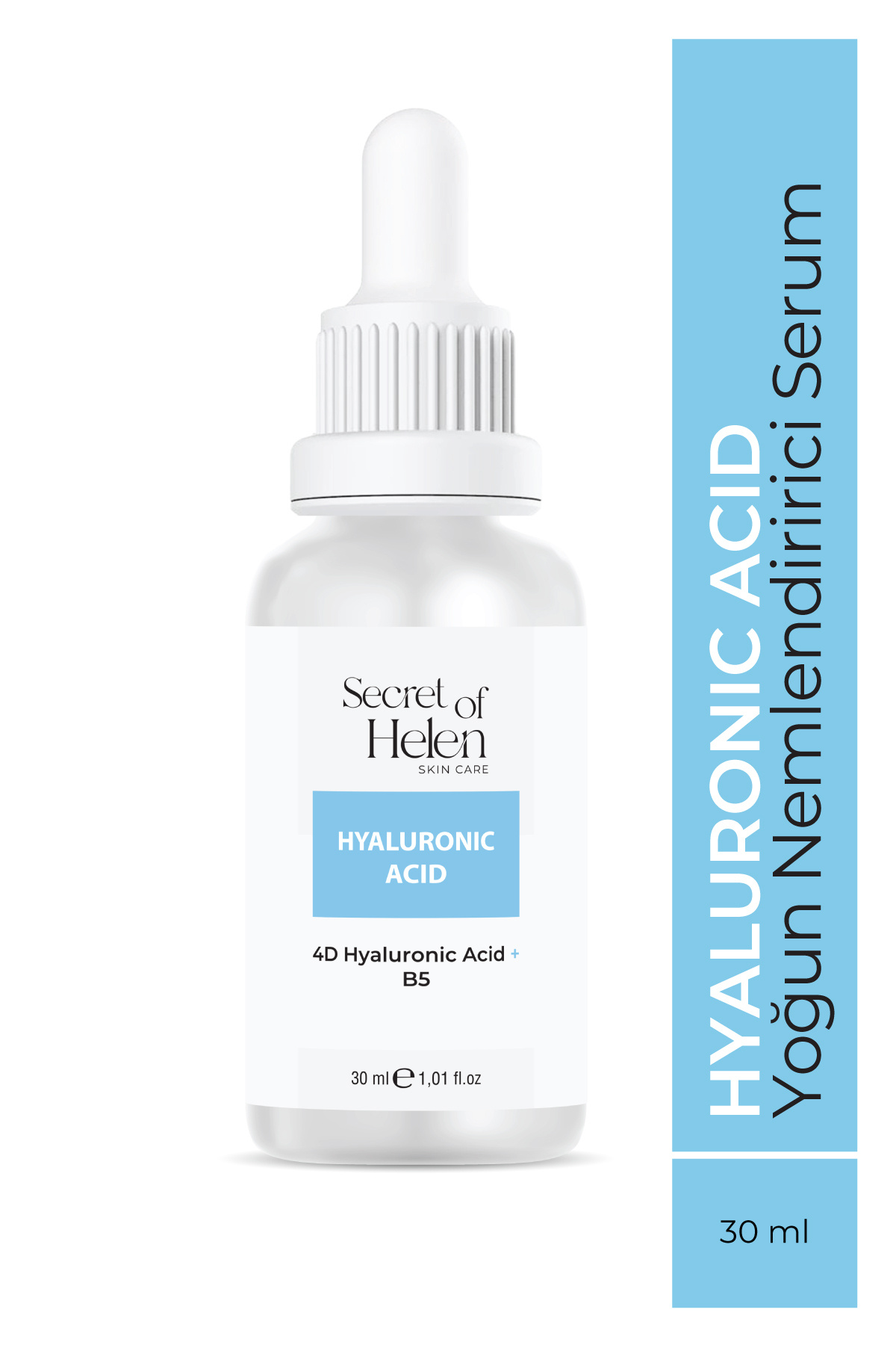 Secret of Helen 30 ml Hyaluronic Acid Serum - Intensive Moisturization and Skin Barrier Strengthening, 4D Hyaluronic Acid + B5