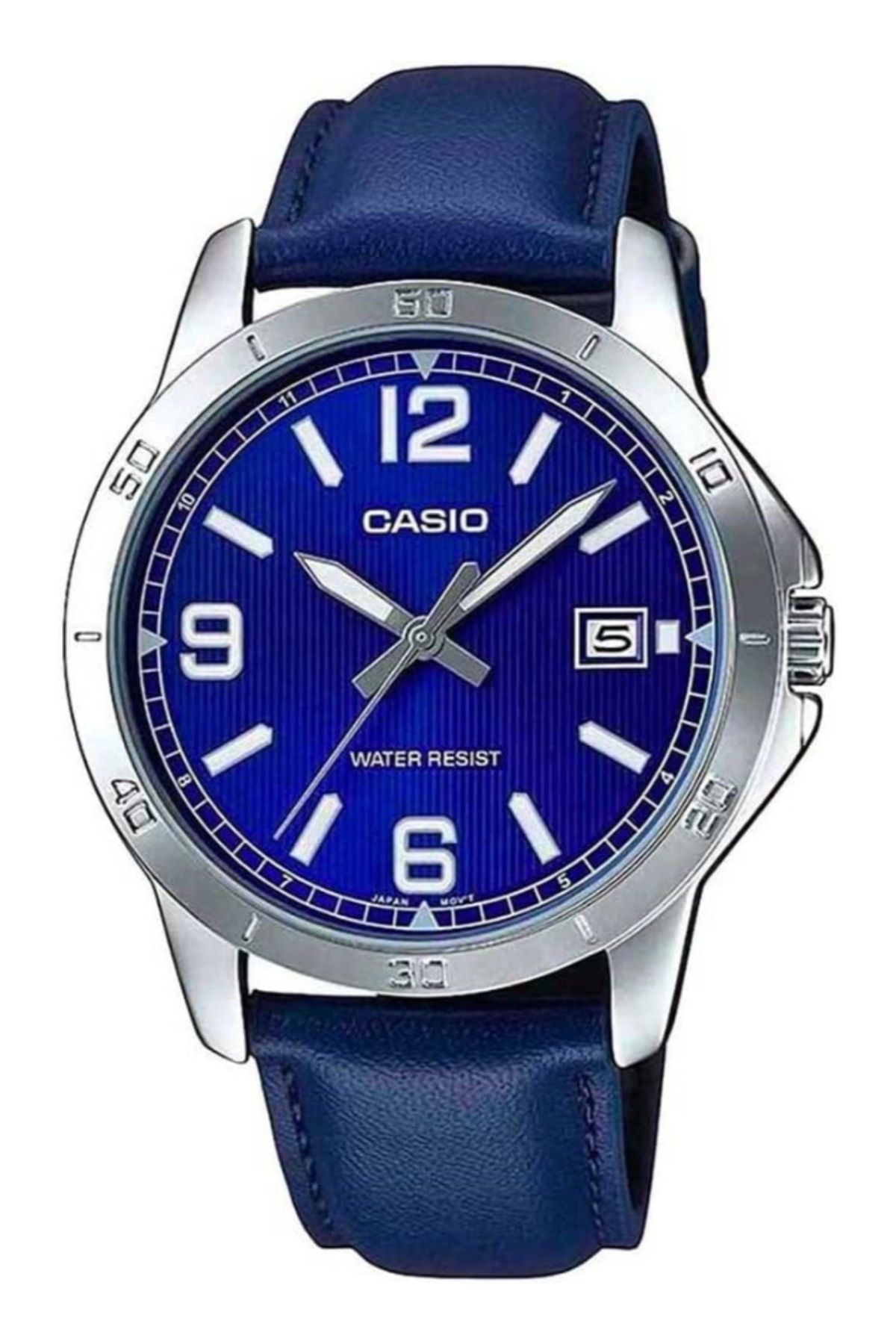 Casio-ساعة كاسيو للرجال بمينا أزرق تناظري - MTP-V004L-2BUDF 1