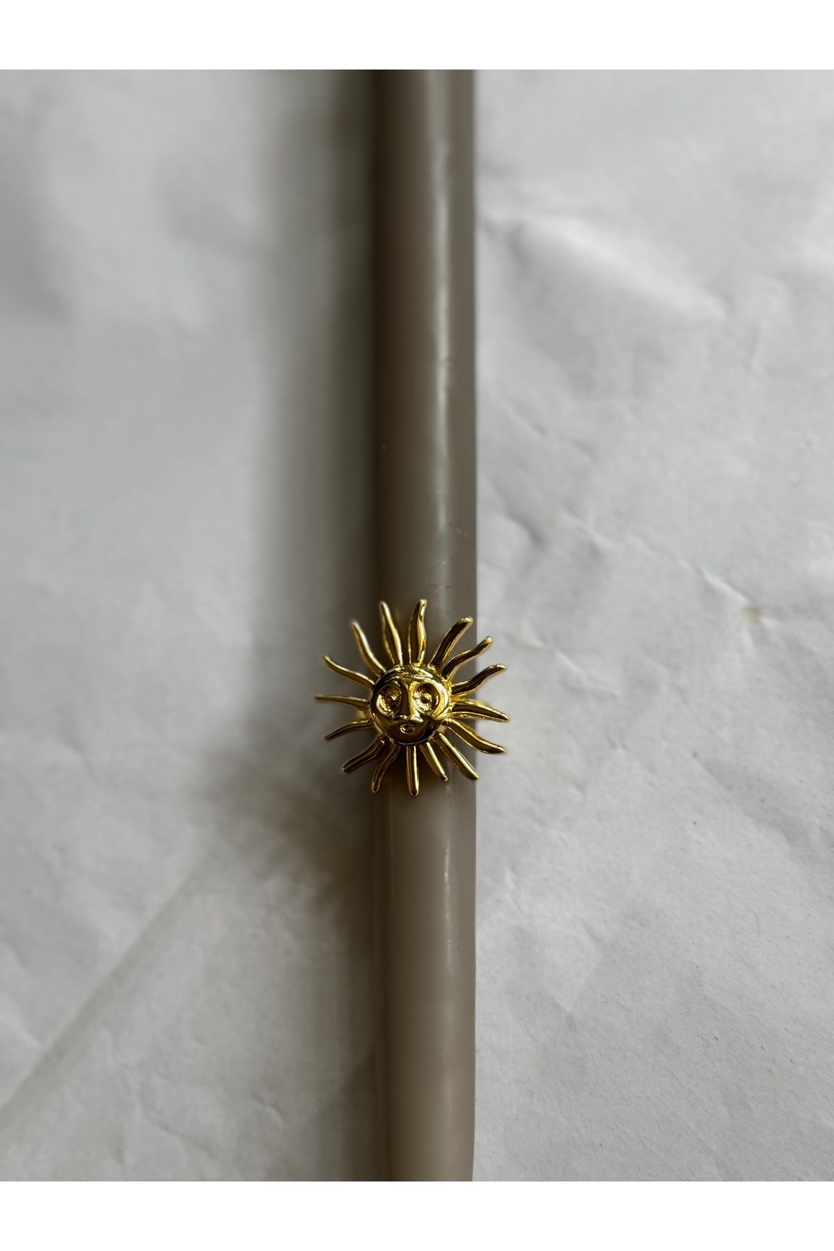 shop Güneş Tasarım Gold Yüzük (Ayarlanabilir Ölçü)