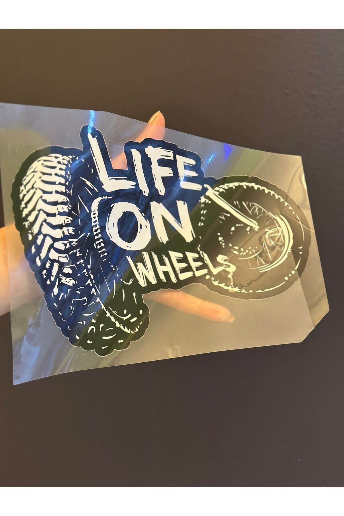 Gönülden Tasarım ÜTÜ İLE YAPIŞAN TEKERLEK TRANSFER BASKI ARMA 23X17 CM