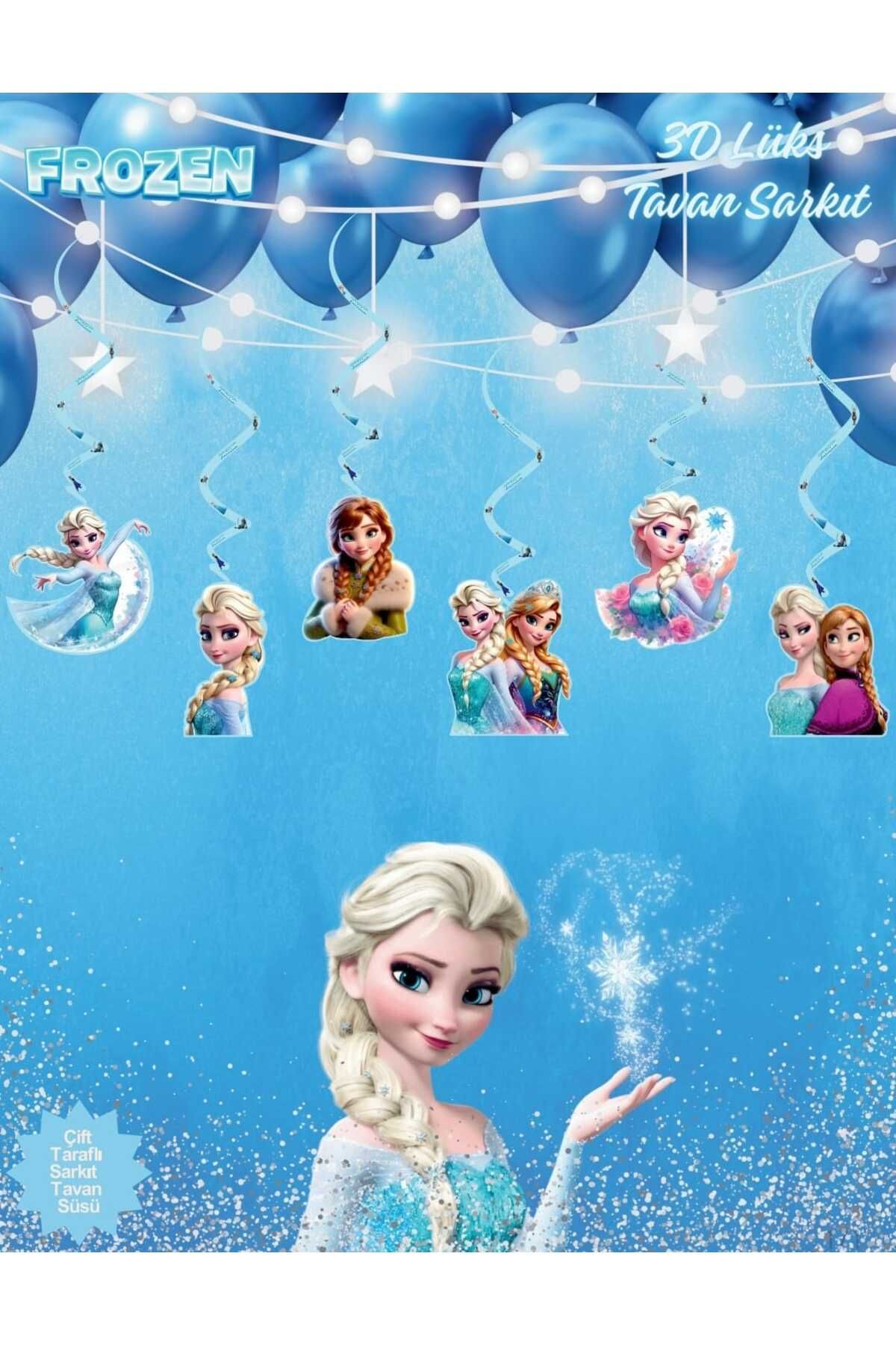 UVERTE Frozen 3D Lüks Tavan Sarkıt Süsü – Karlar Ülkesi Temalı Parti Tavan Dekoru