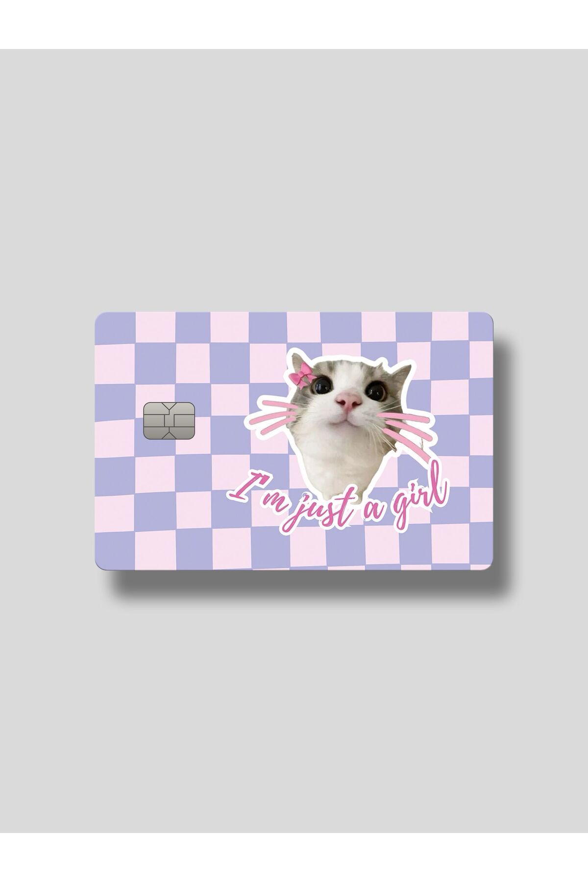 Planet Butik Just Girl Cat Kart Kaplama Sticker